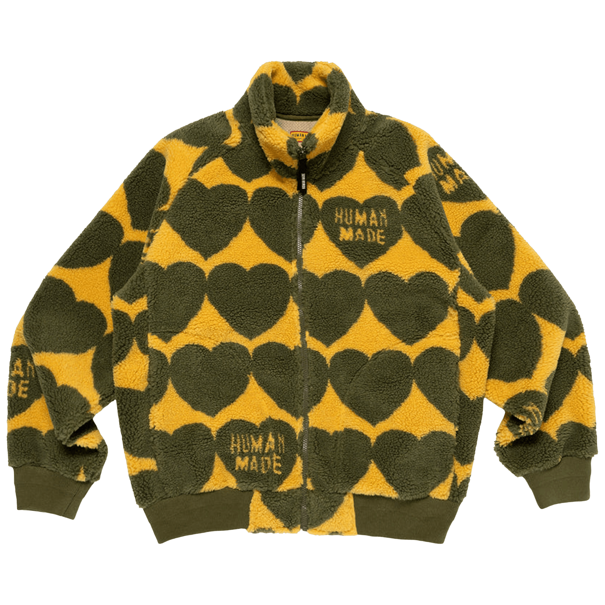 Human Made Heart Fleece Jacket 'Olive Drab'