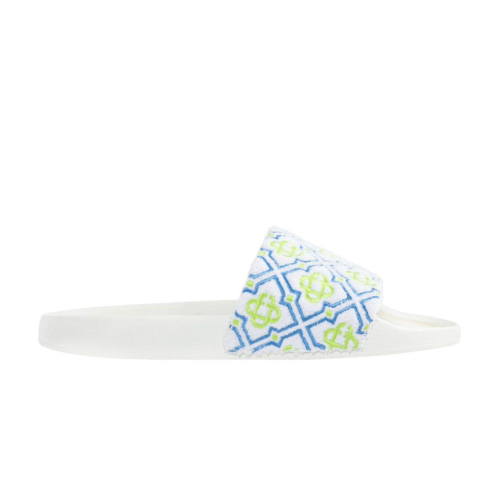 Casablanca Monogram Pool Slide 'White Green'