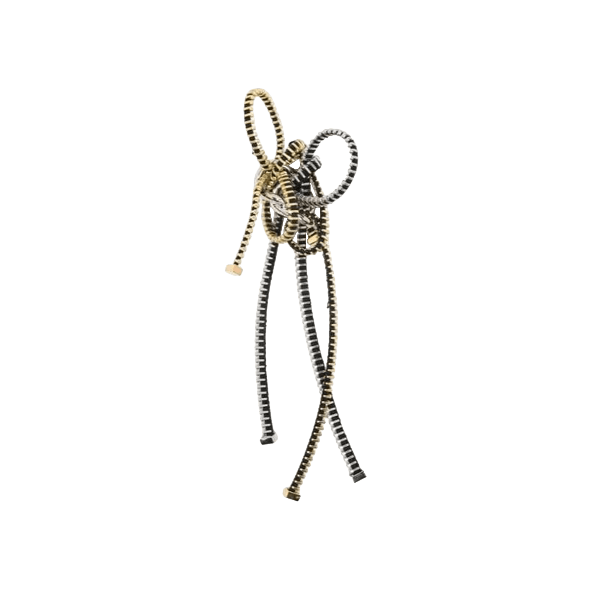 Jean Paul Gaultier Zippers Earring 'Silver/Black/Gold'