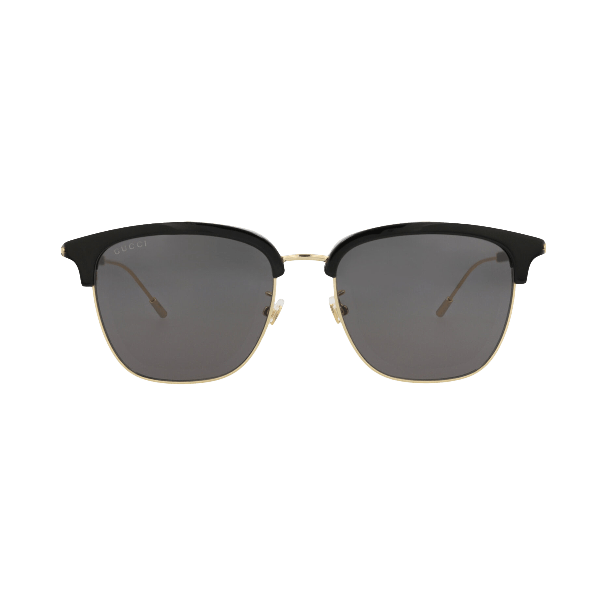 Gucci Round Frame Recycled Acetate Sunglasses 'Black/Gold/Grey'
