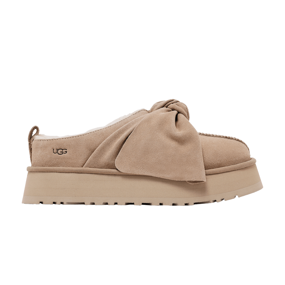 UGG Wmns Platform Slip-On Bow Slipper 'Sand'