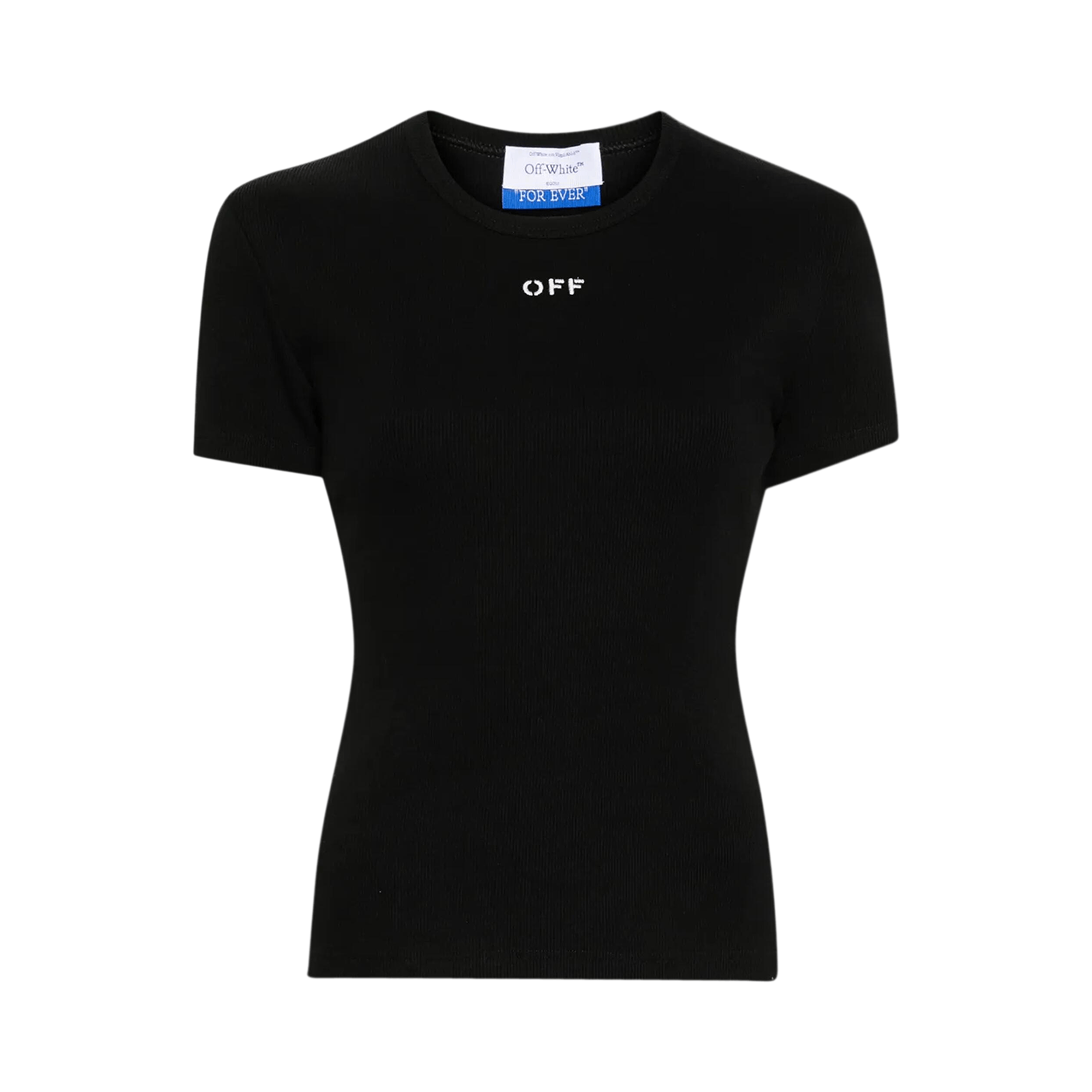 Off-White Off Stamp Rib Basic Tee 'Black/White'