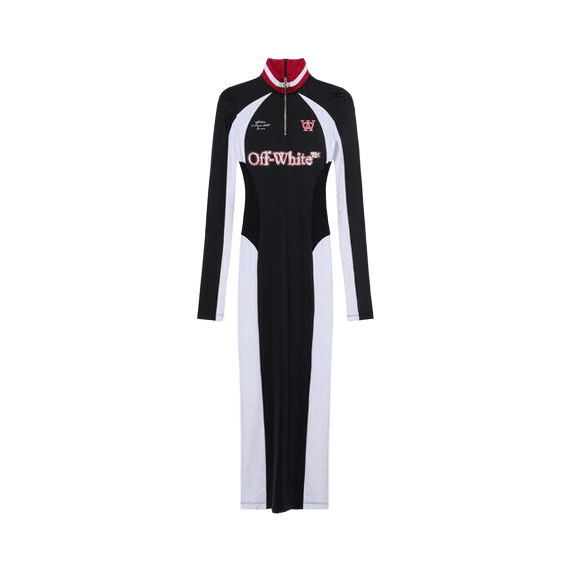 Off-White Tech Jersey Midi Dress 'Black/White'