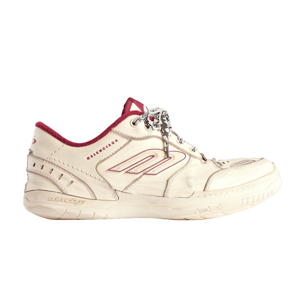 Balenciaga Wmns Hamptons Medium Worn Out Sneaker 'Off White Red'