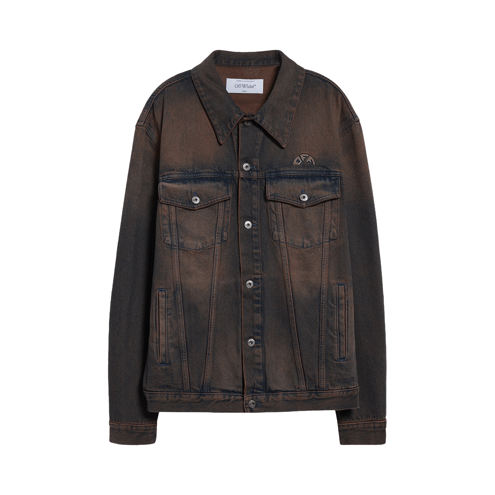 Off-White Overdyed Den Skate Jacket 'Brown'