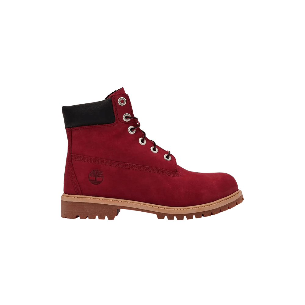 Timberland 6 Inch Premium Waterproof Boot Toddler 'Red Nubuck Black'