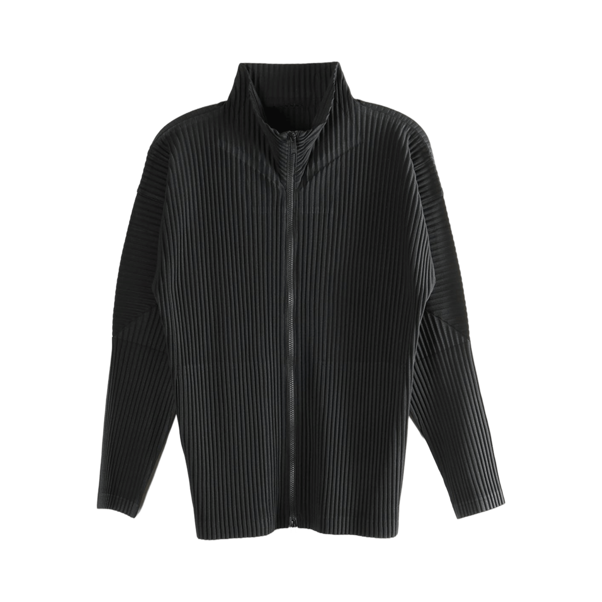 Homme Plissé Issey Miyake Basics Zip Up Cardigan 'Black'