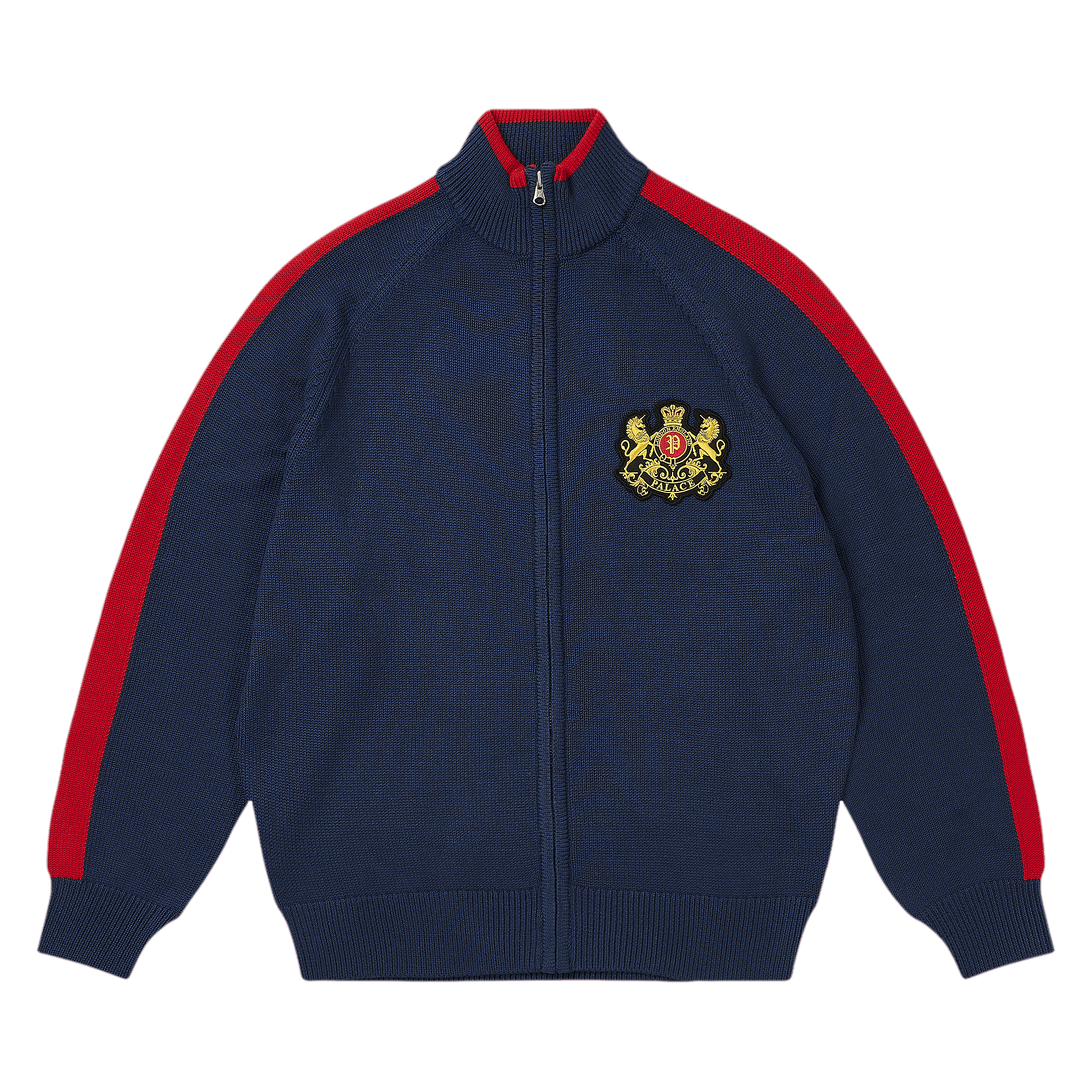 Palace Established Zip Funnel Knit 'Navy'