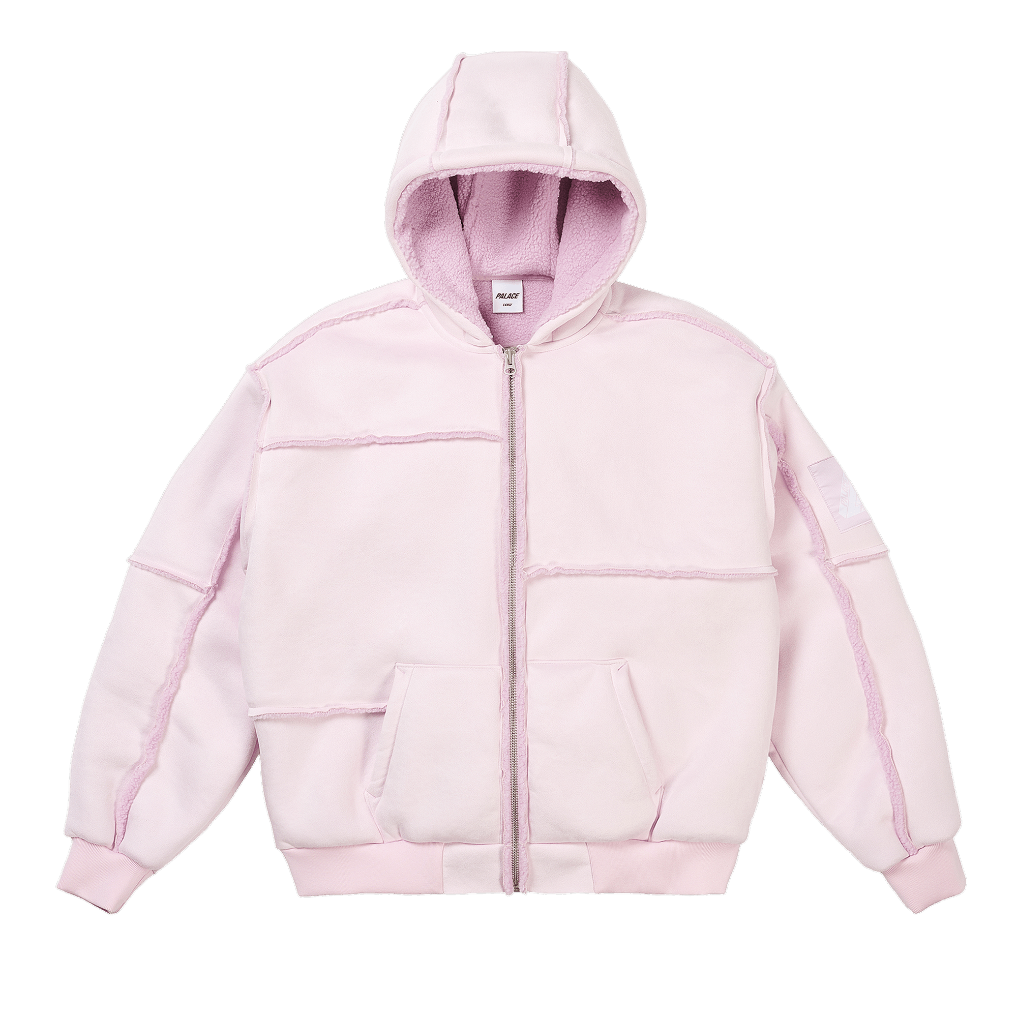Palace Patch Me Up Shearling Jacket 'Sweet Pink'