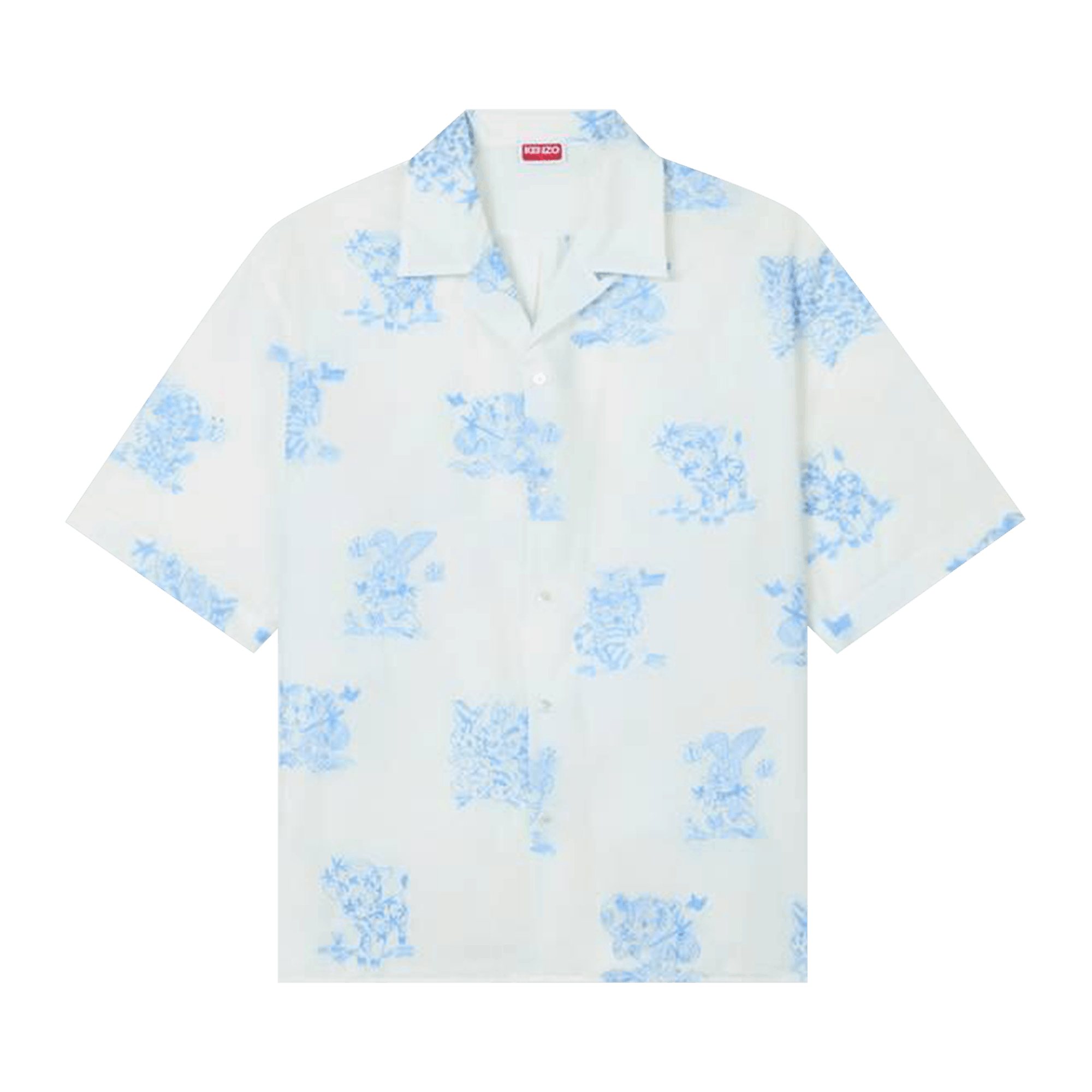 Kenzo Cartoon Hawaiian Short-Sleeve Shirt 'White'