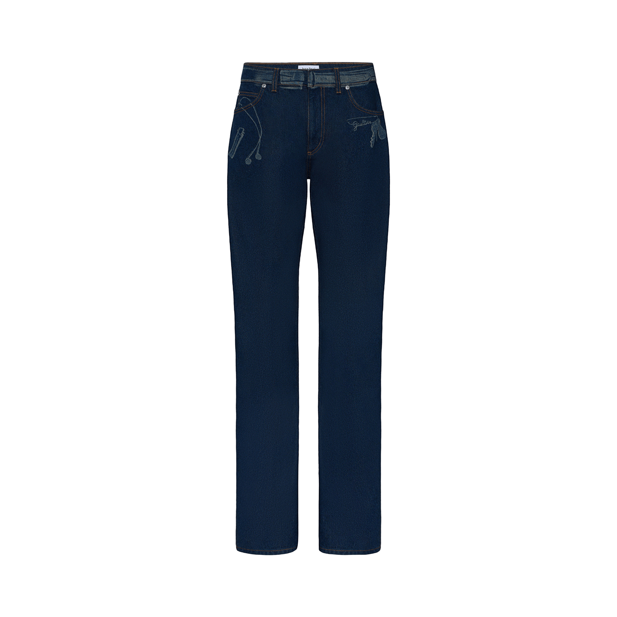 Buy Jean Paul Gaultier Denim Strap Jeans 