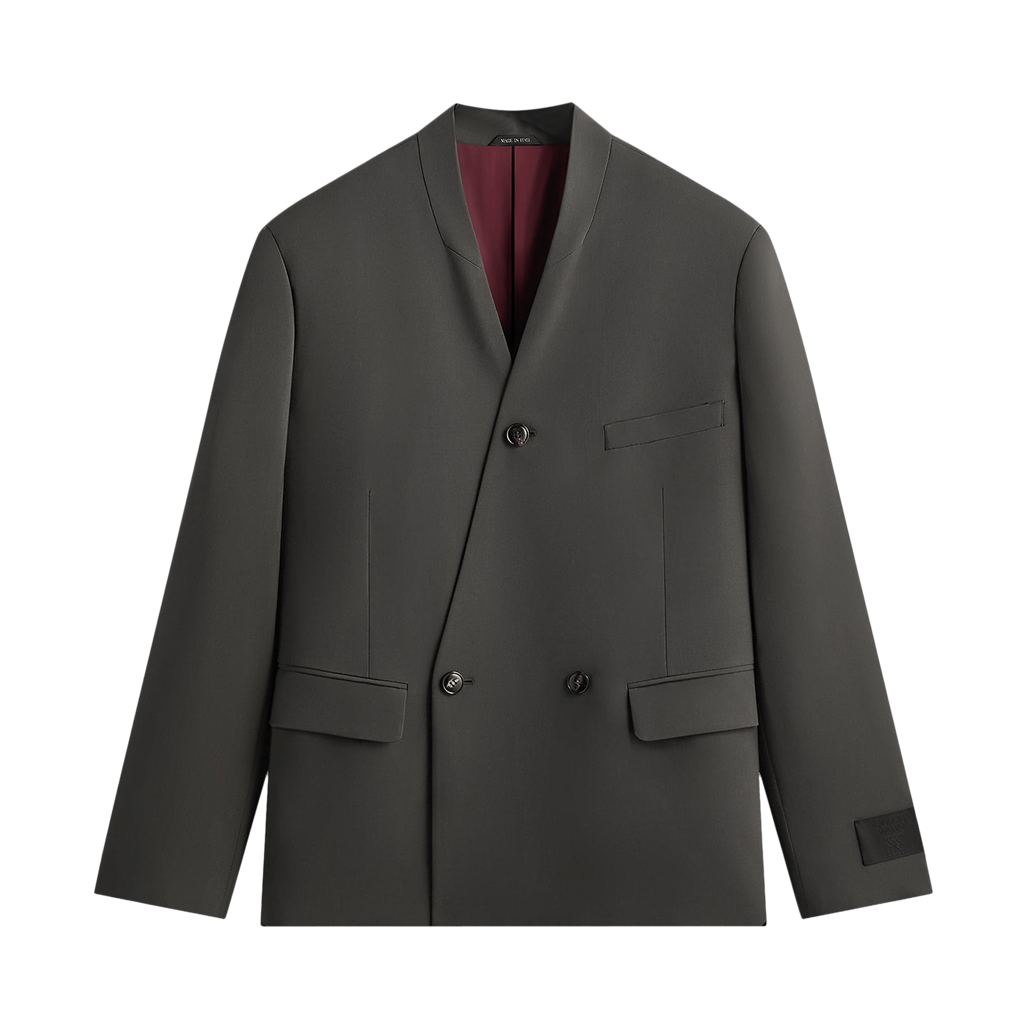 Kith Giorgio Armani & &Kin Milano Crepe Collarless Jacket 'Dark Ash'