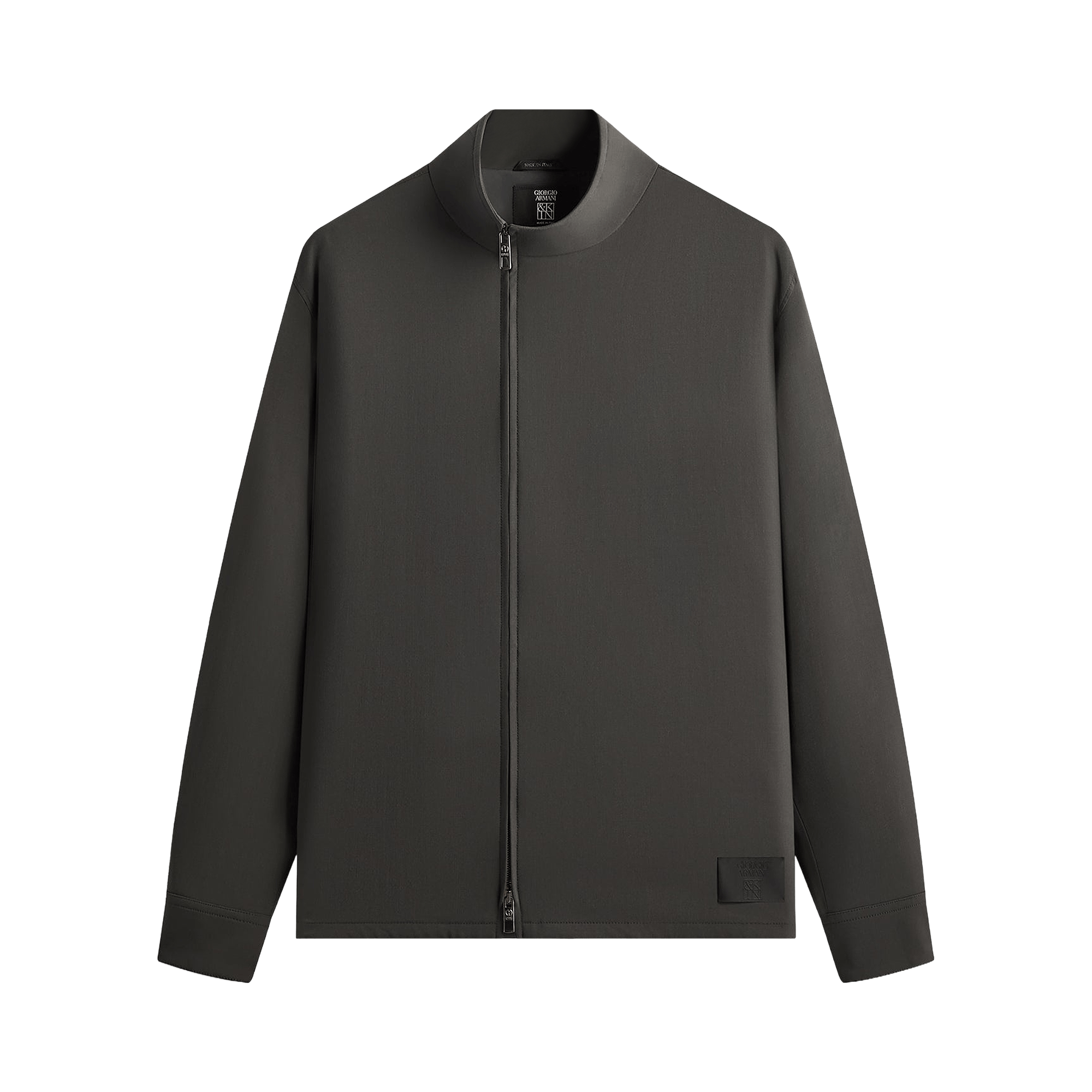 Kith Giorgio Armani & &Kin Asymmetrical Zip Front Shirt 'Dark Ash'