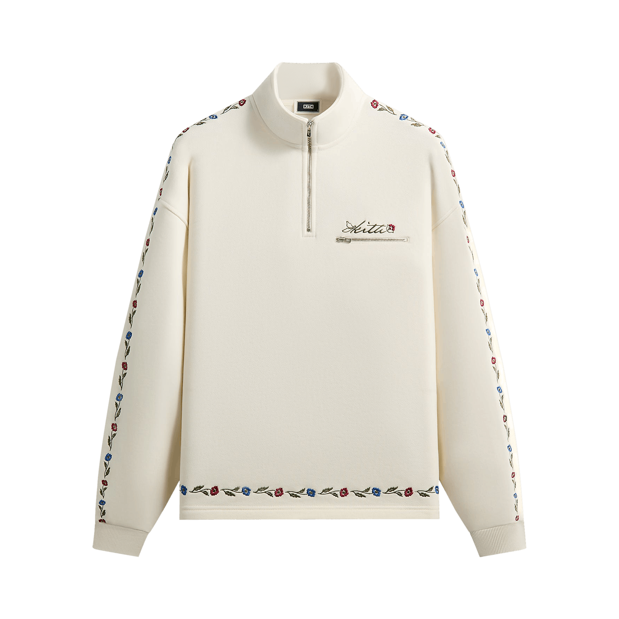 Kith Floral Queensbridge Quarter Zip 'Silk'