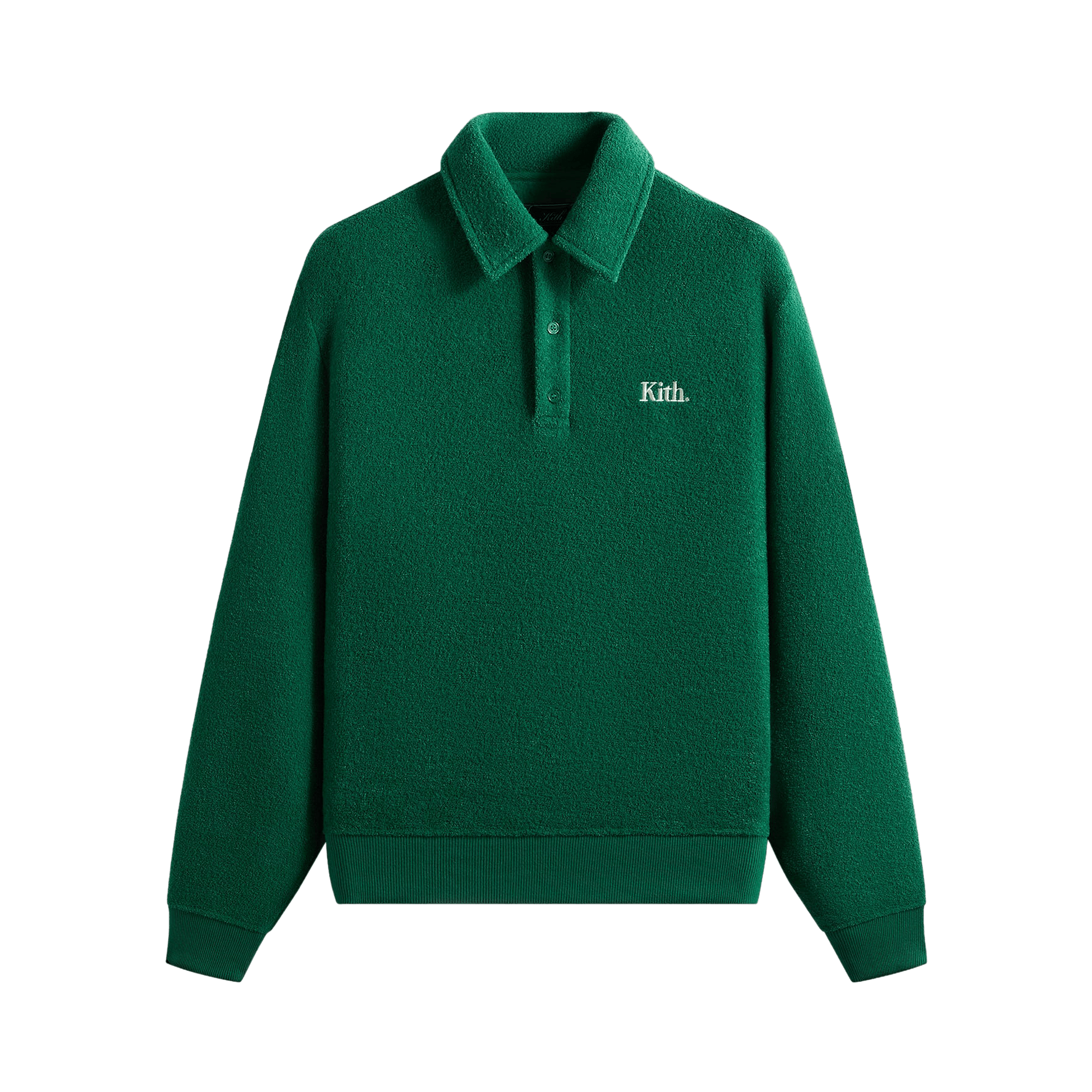 Kith Towel Boucle Long Sleeve Drew Polo 'Newt'