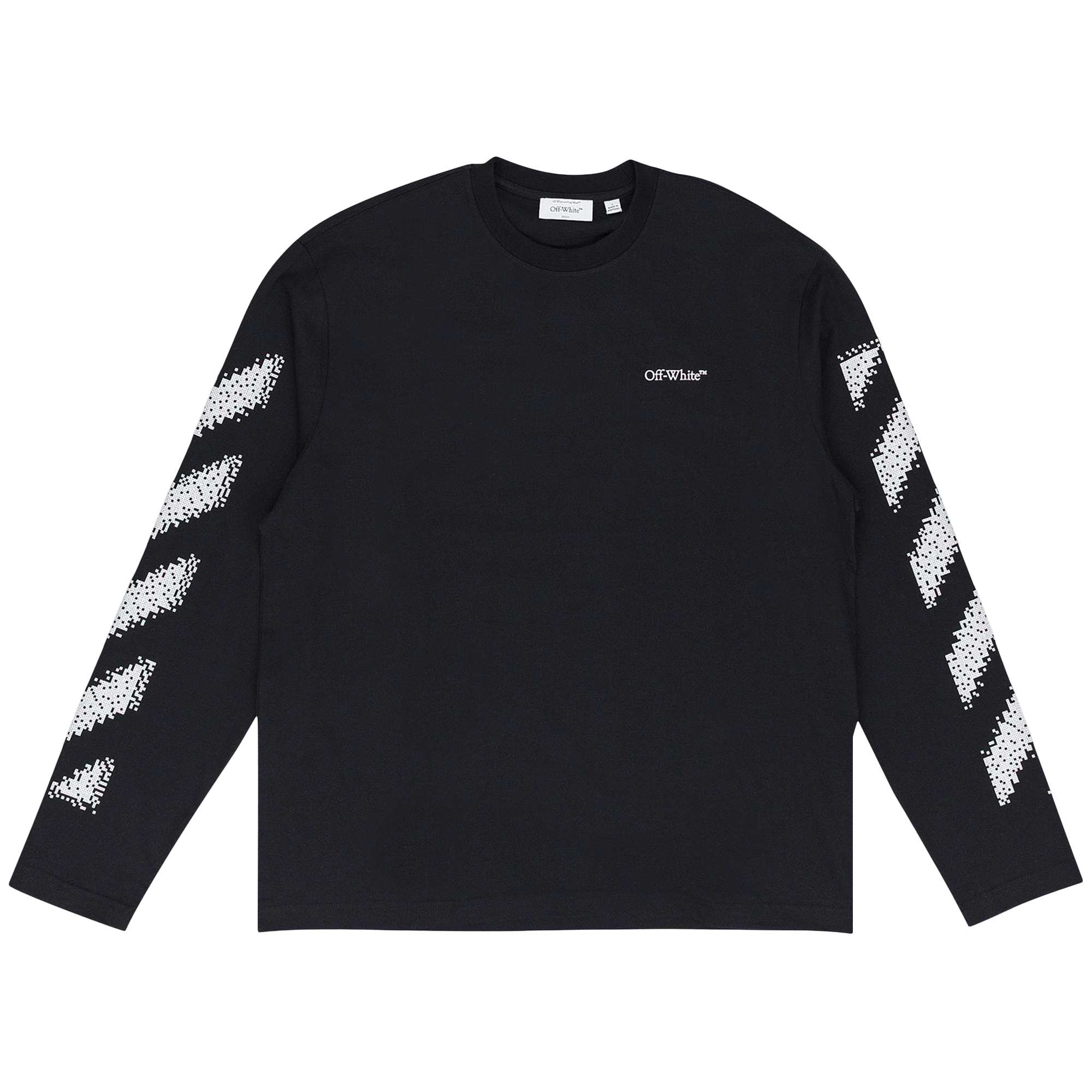 Off-White Pixel Diagonal Skate Long-Sleeve Tee 'Black'