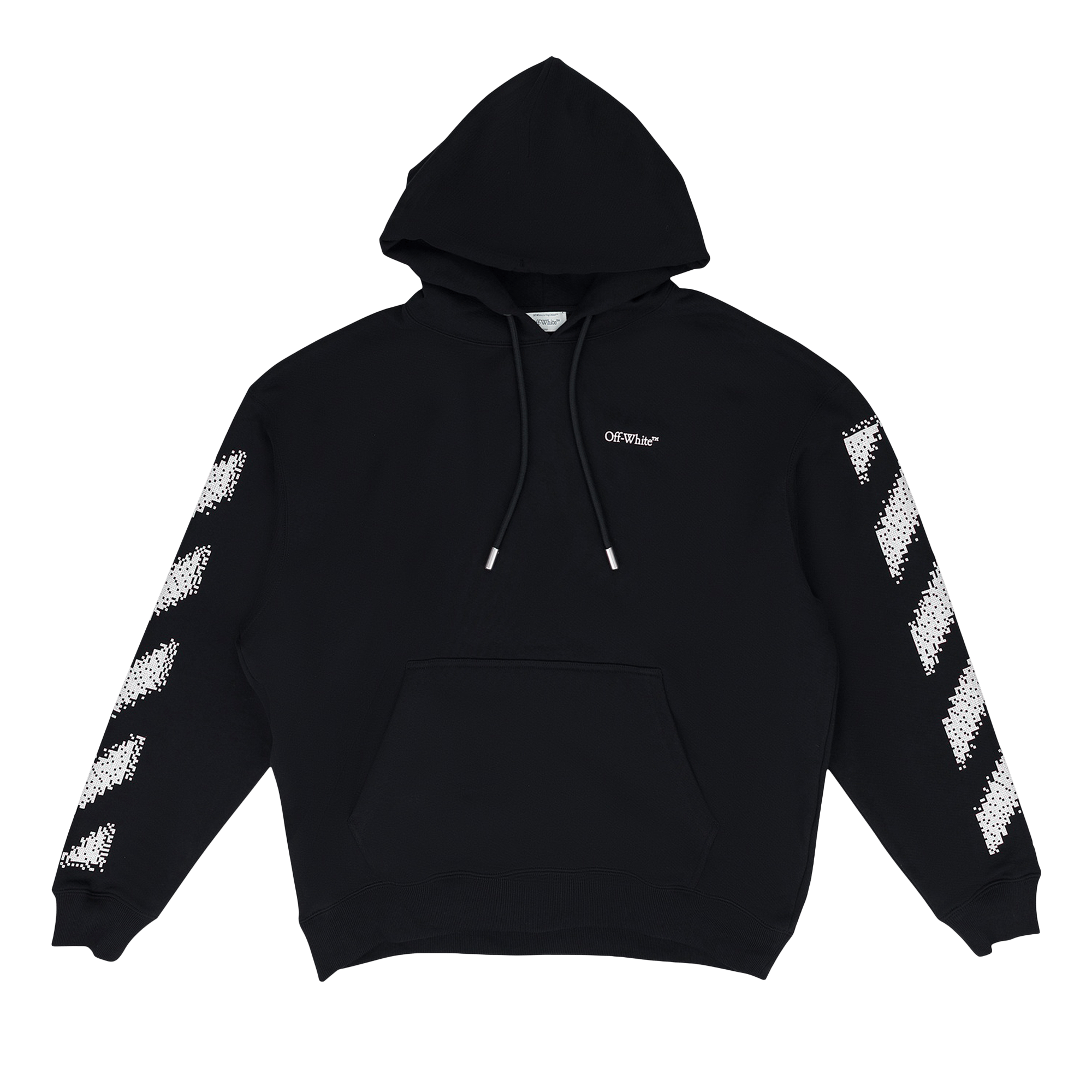 Off-White Pixel Diagonal Skate Hoodie 'Black'