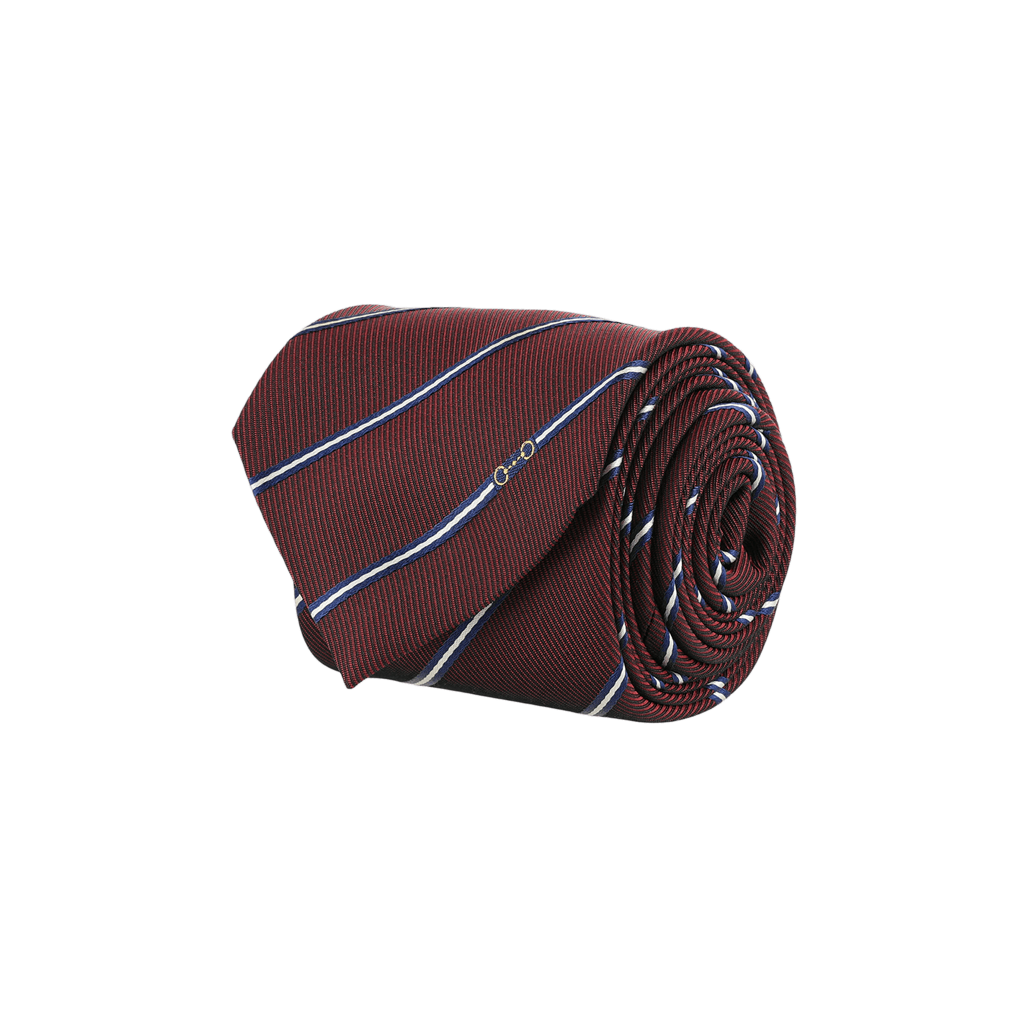 Gucci Striped Horsebit Silk Jacquard Tie 'Red/Blue'