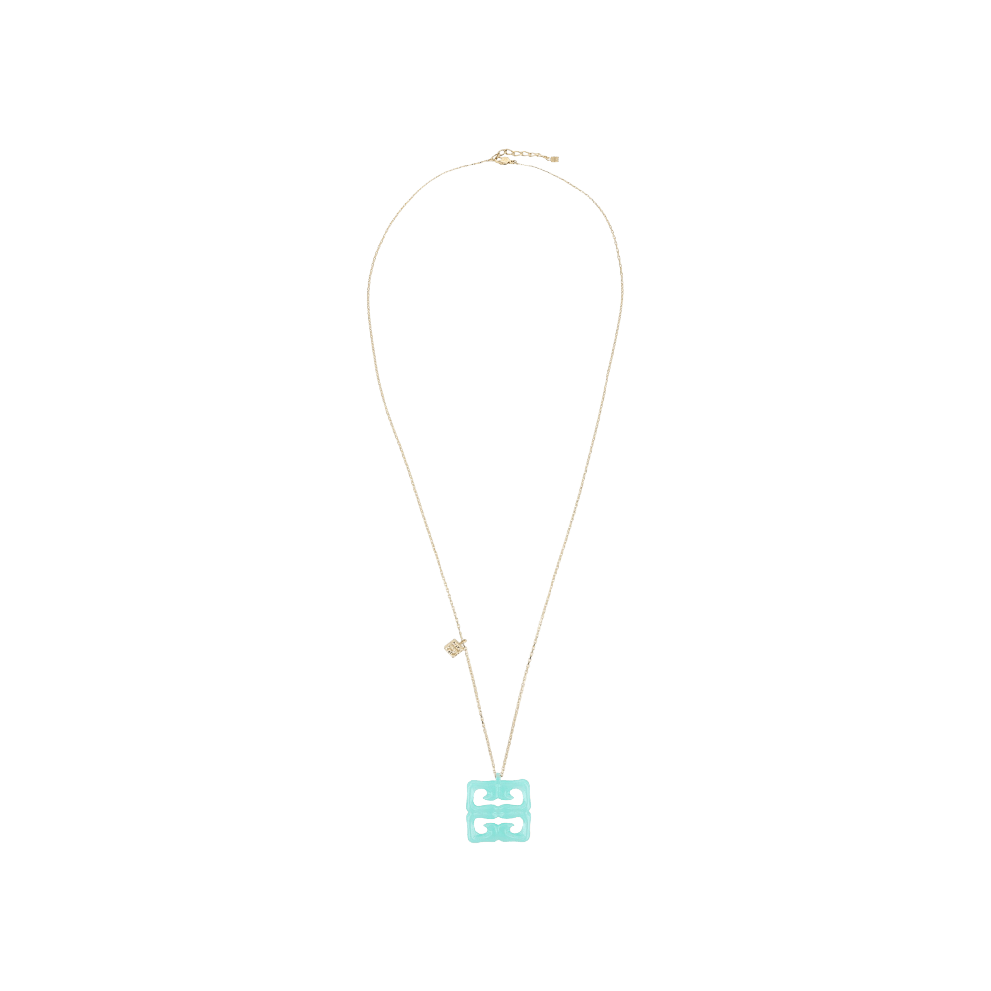 Givenchy 4G Liquid Gold Pendant Necklace 'Aqua Green'