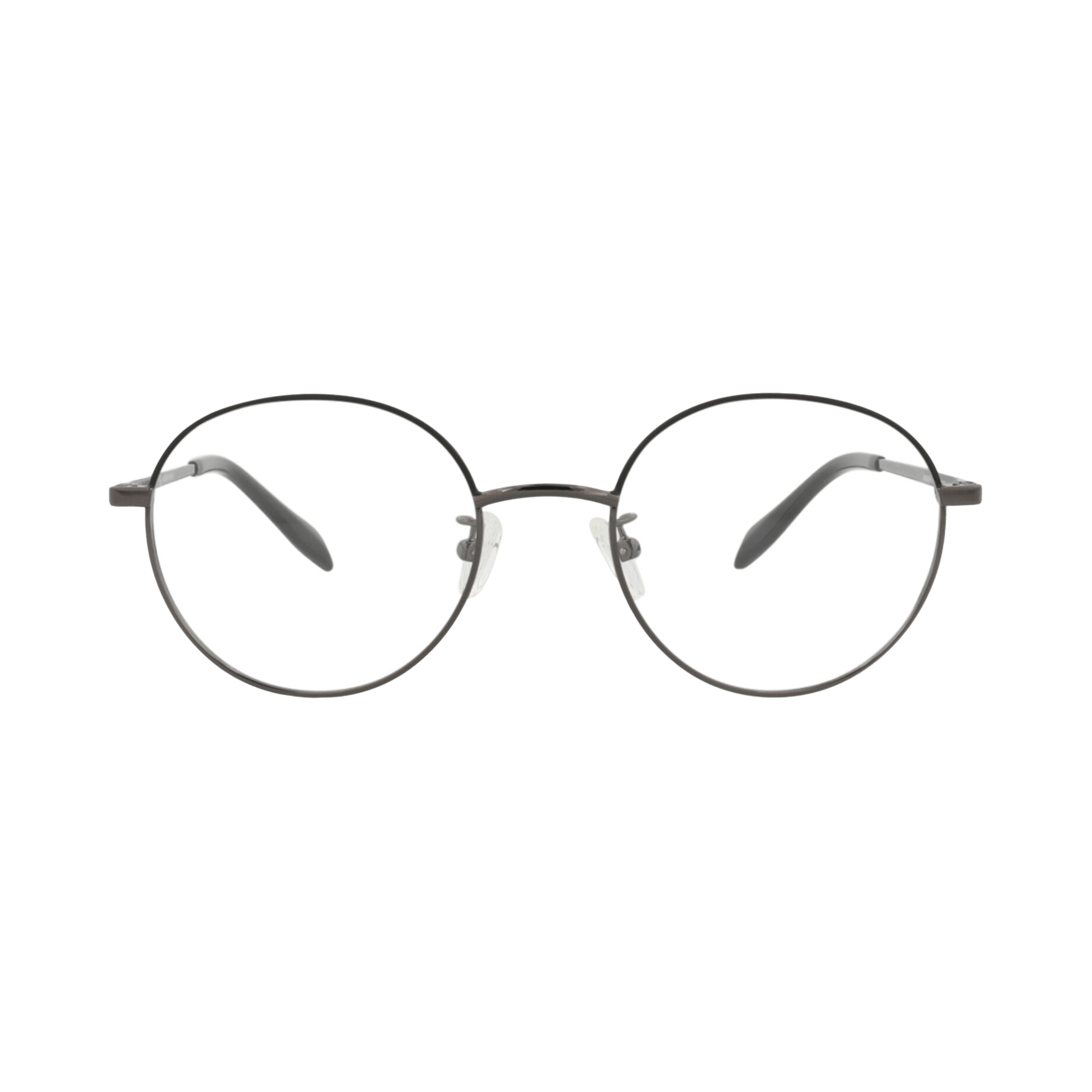 Alexander McQueen Round-Frame Metal Optical Frames 'Ruthenium/Transparent'