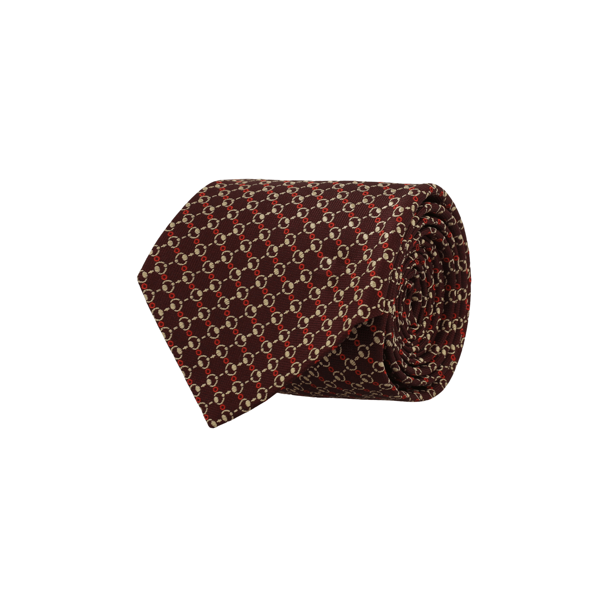 Gucci Horsebit Silk Jacquard Tie 'Amaranth/Multicolor'
