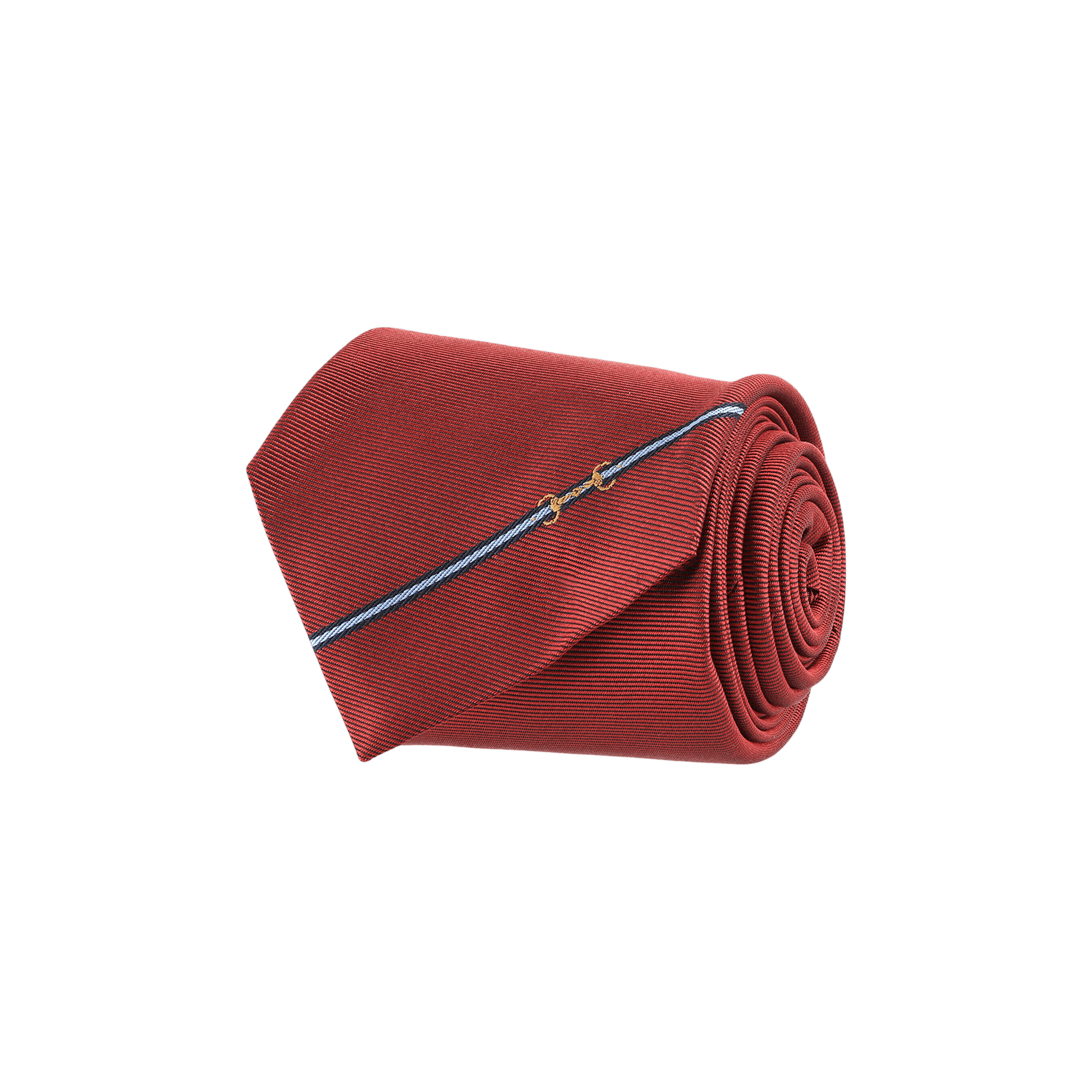 Gucci Horsebit Silk Jacquard Tie 'Red'