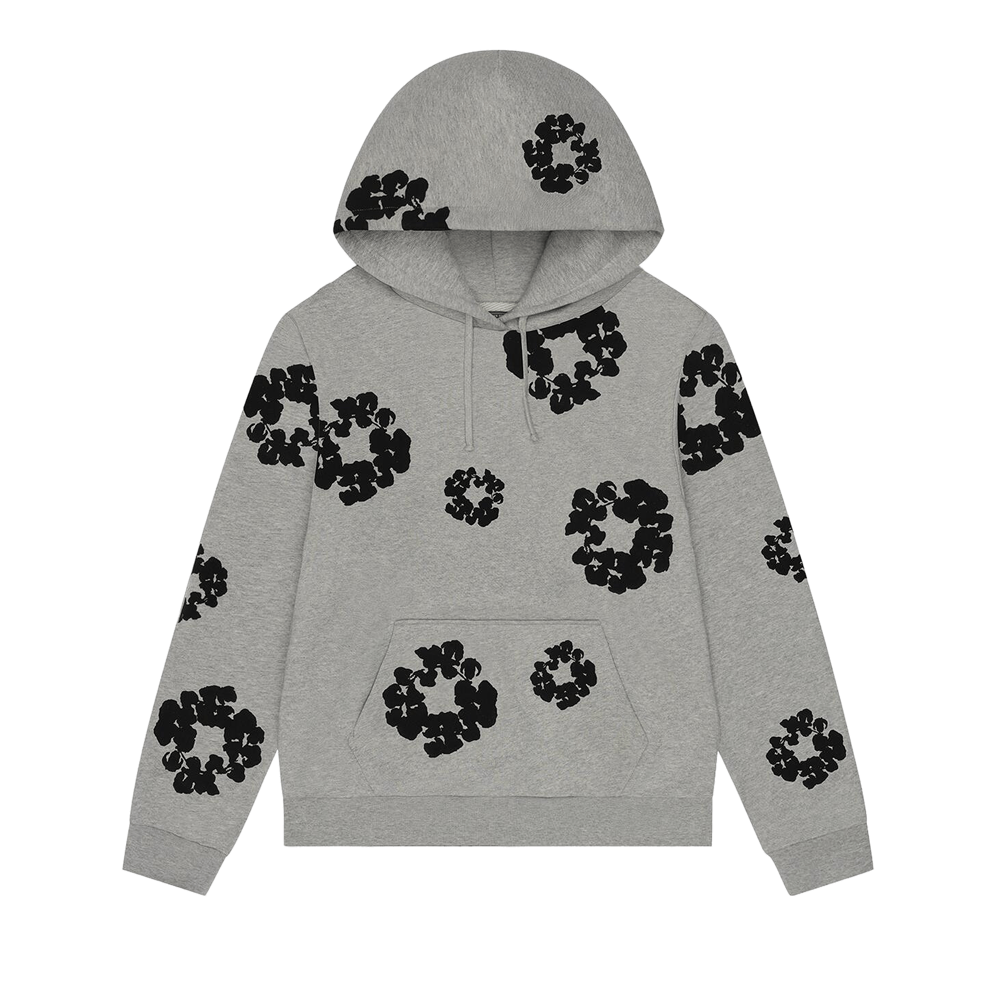 Denim Tears Black Cotton Wreath Hoodie 'Grey'