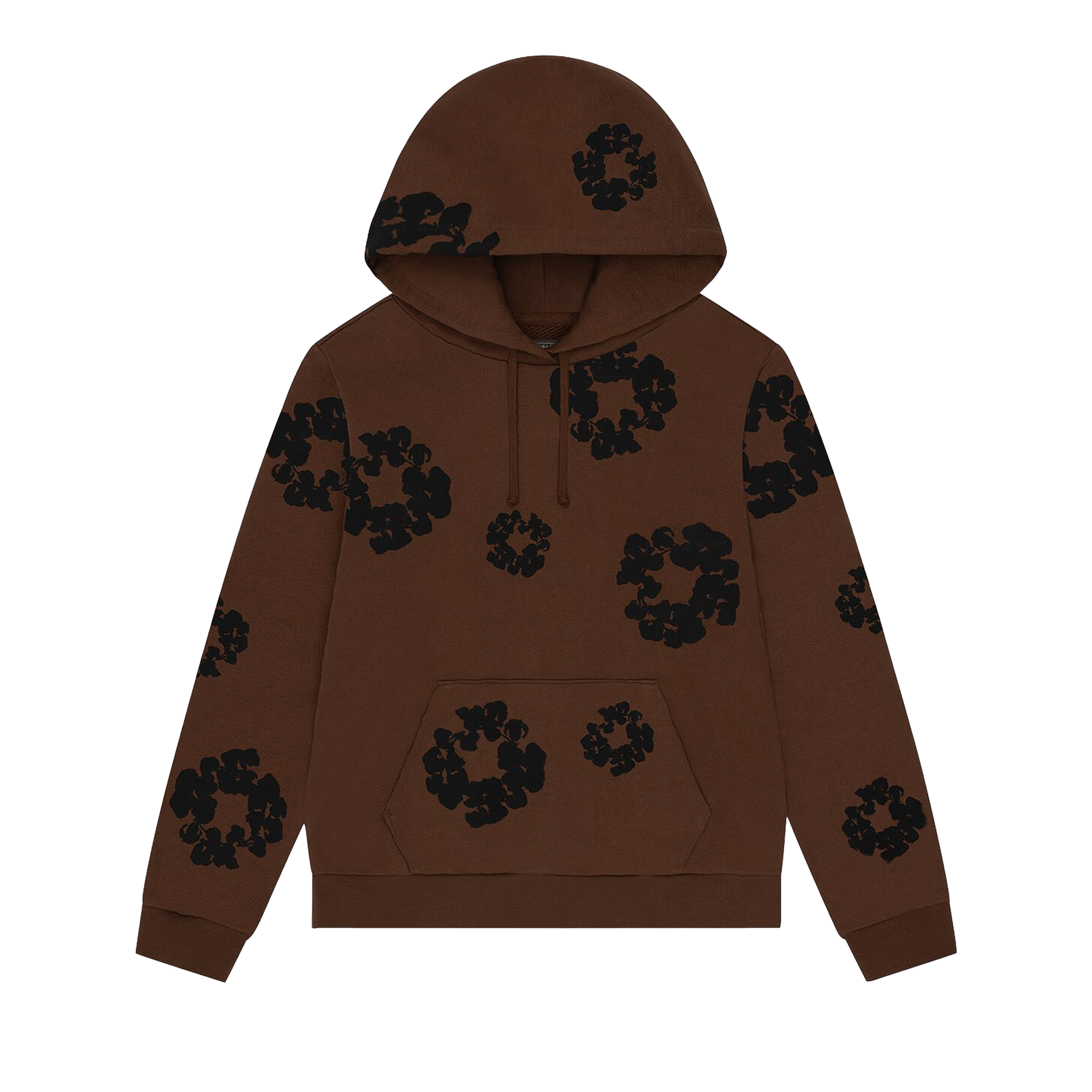 Denim Tears Black Cotton Wreath Hoodie 'Brown'