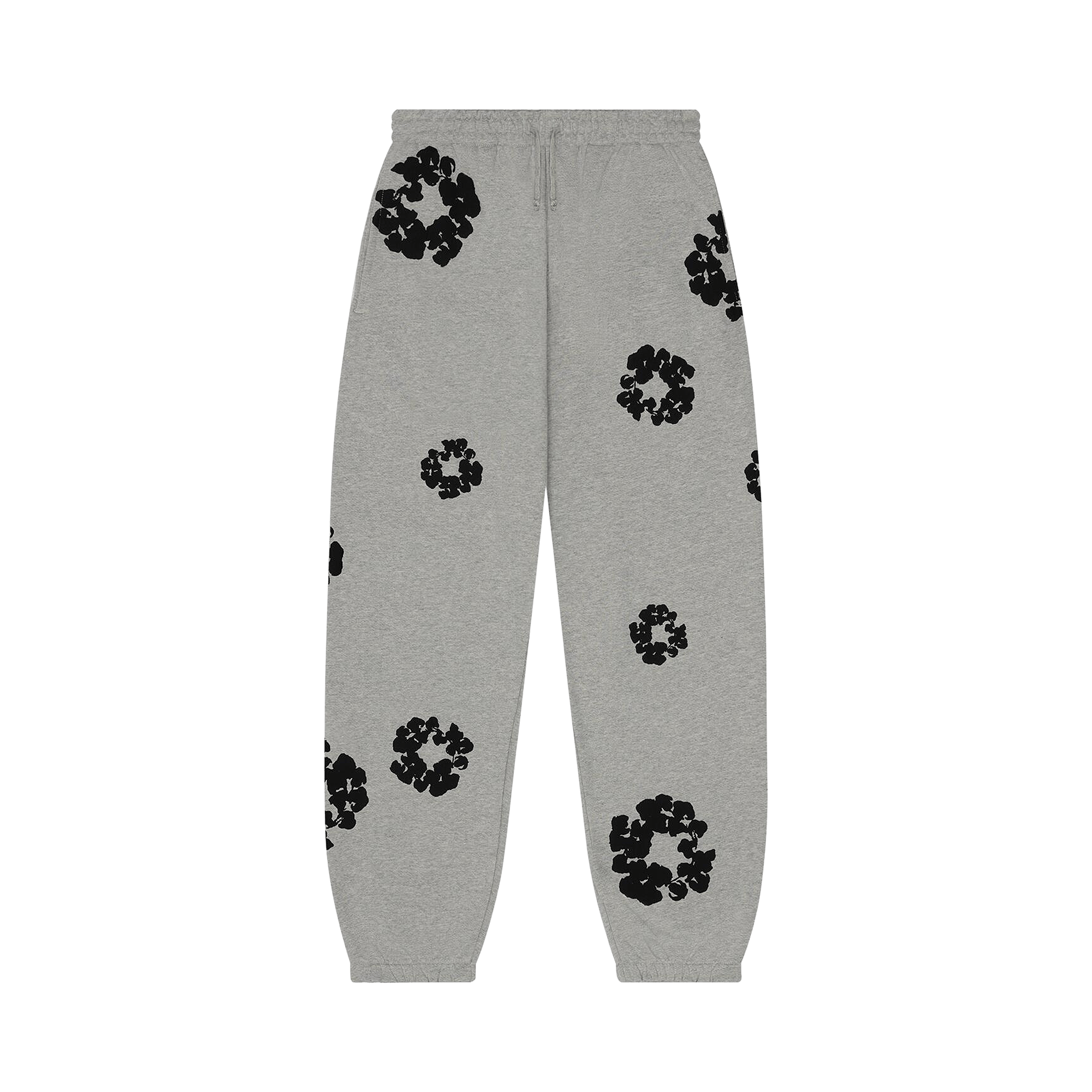 Denim Tears Black Cotton Wreath Sweatpants 'Grey'