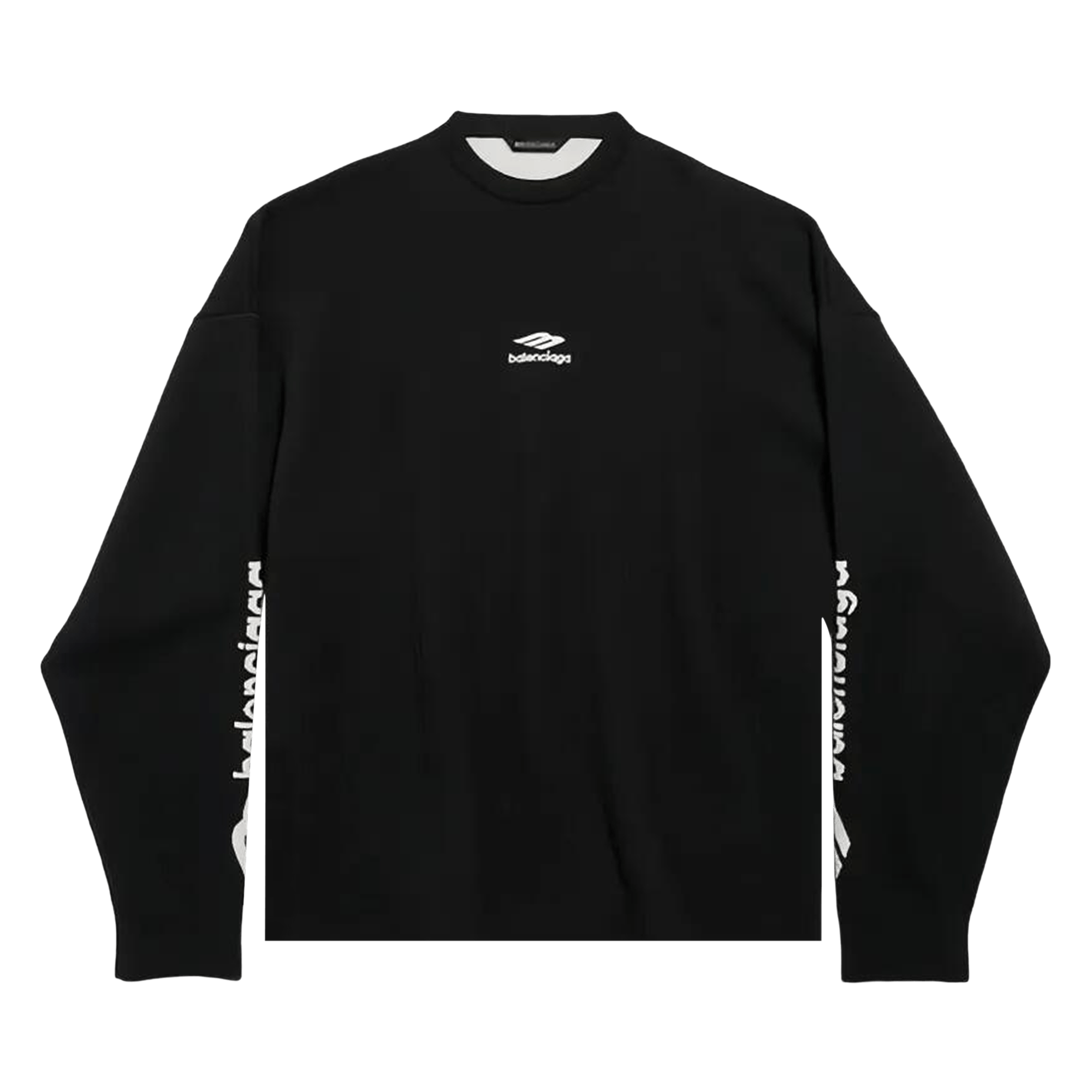 Balenciaga Ski Crewneck Long-Sleeve T-Shirt 'Black/White'