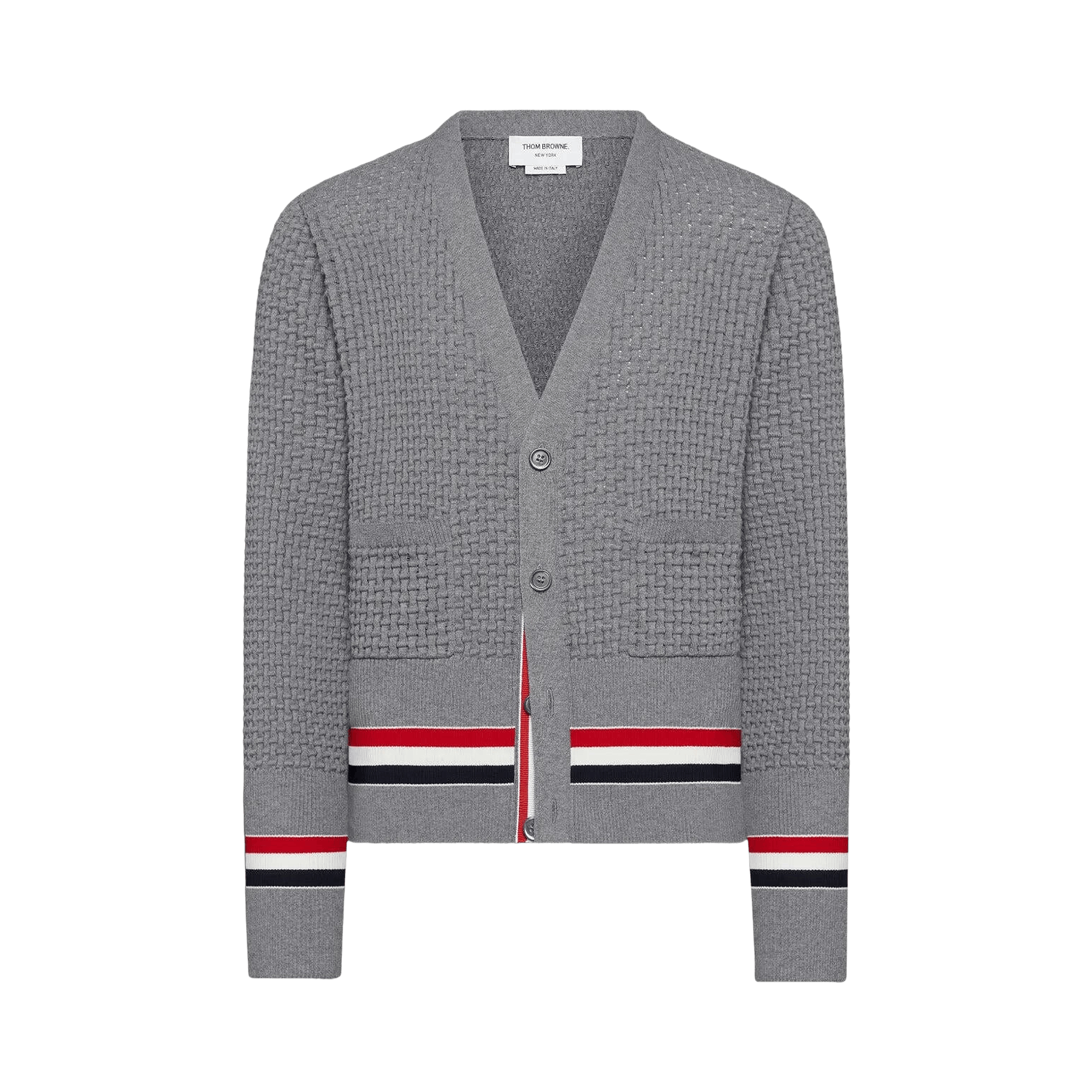 Thom Browne Classic V Neck Cardigan 'Light Grey'