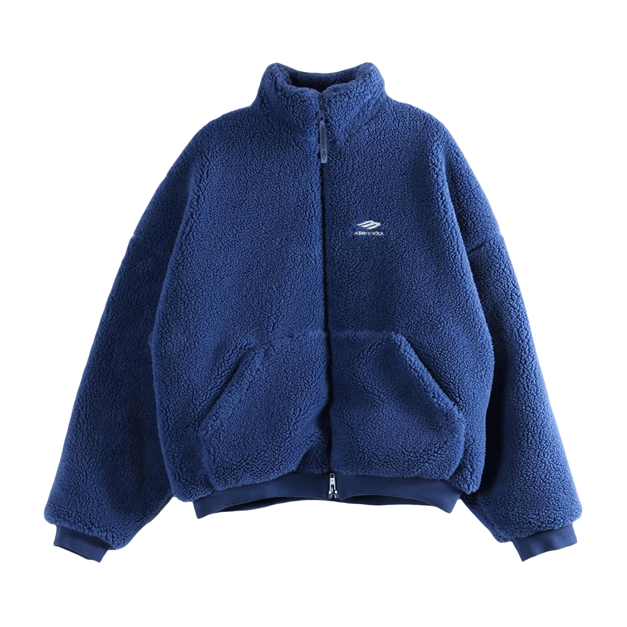 Balenciaga Zip Up Stand-Up Collar Jacket 'Light Marine Blue'
