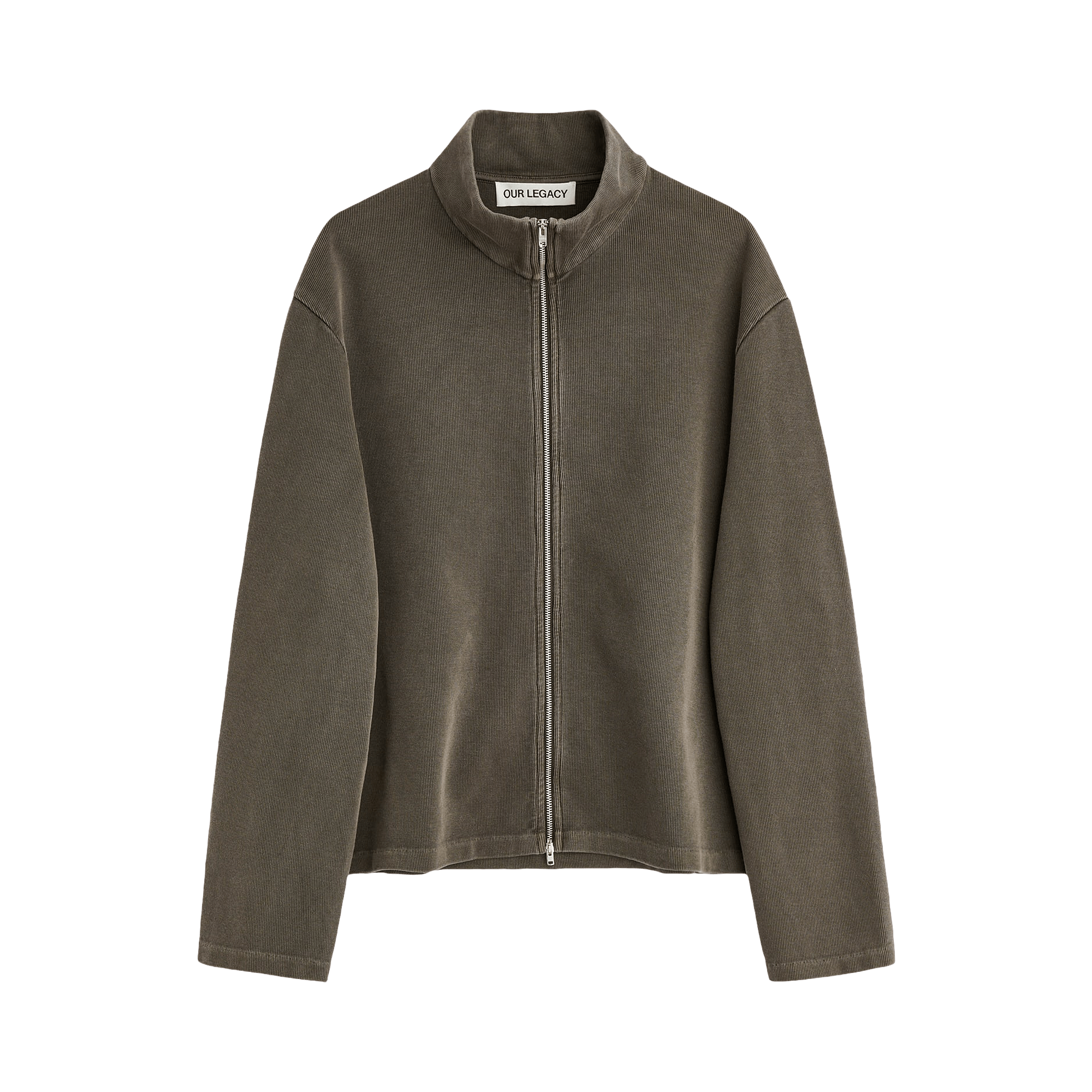 Buy Our Legacy Ultra Zip Wool Funnel Neck Cardigan 'Black
