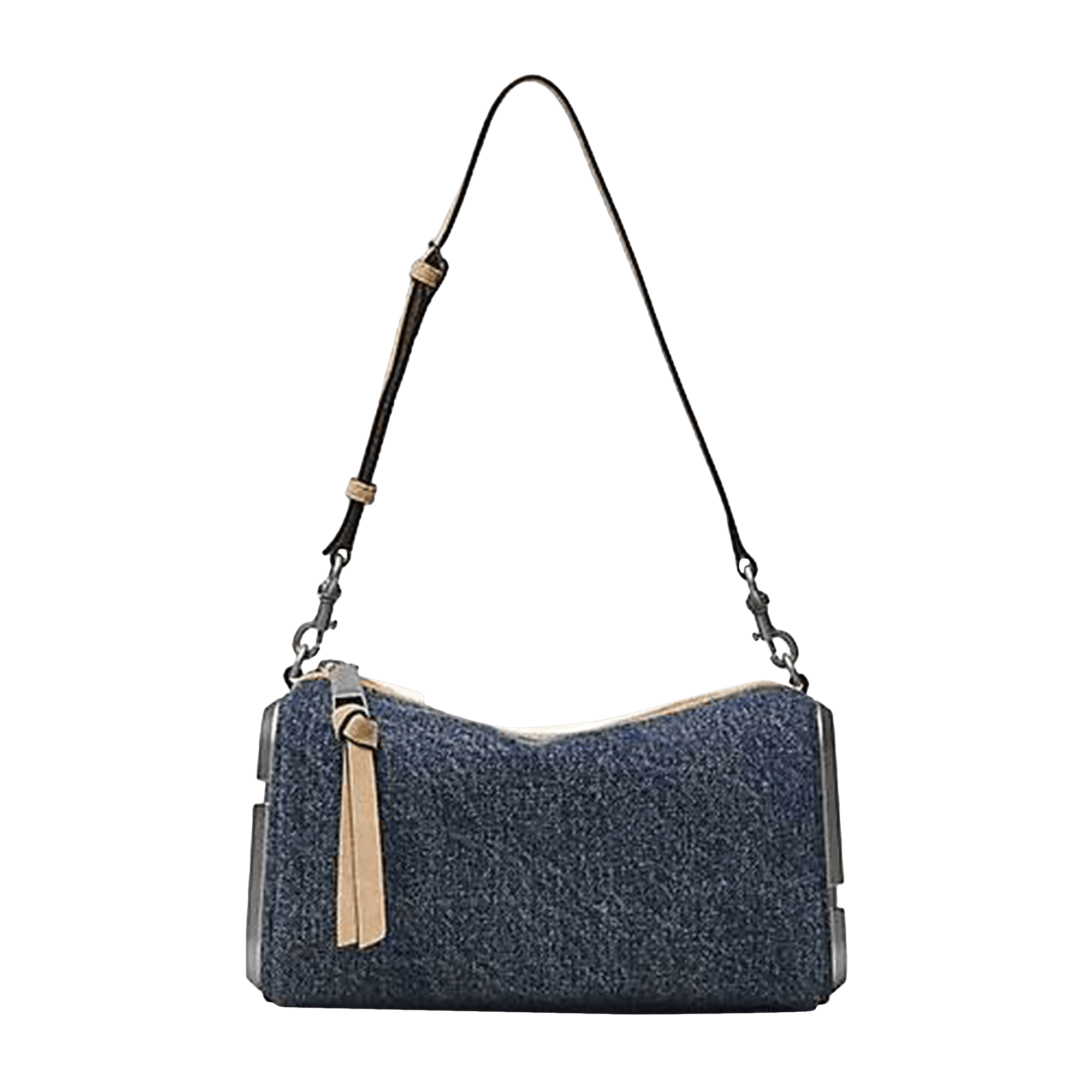 Marc Jacobs Denim Suede Snapshot Shoulder Bag 'Dark Wash'