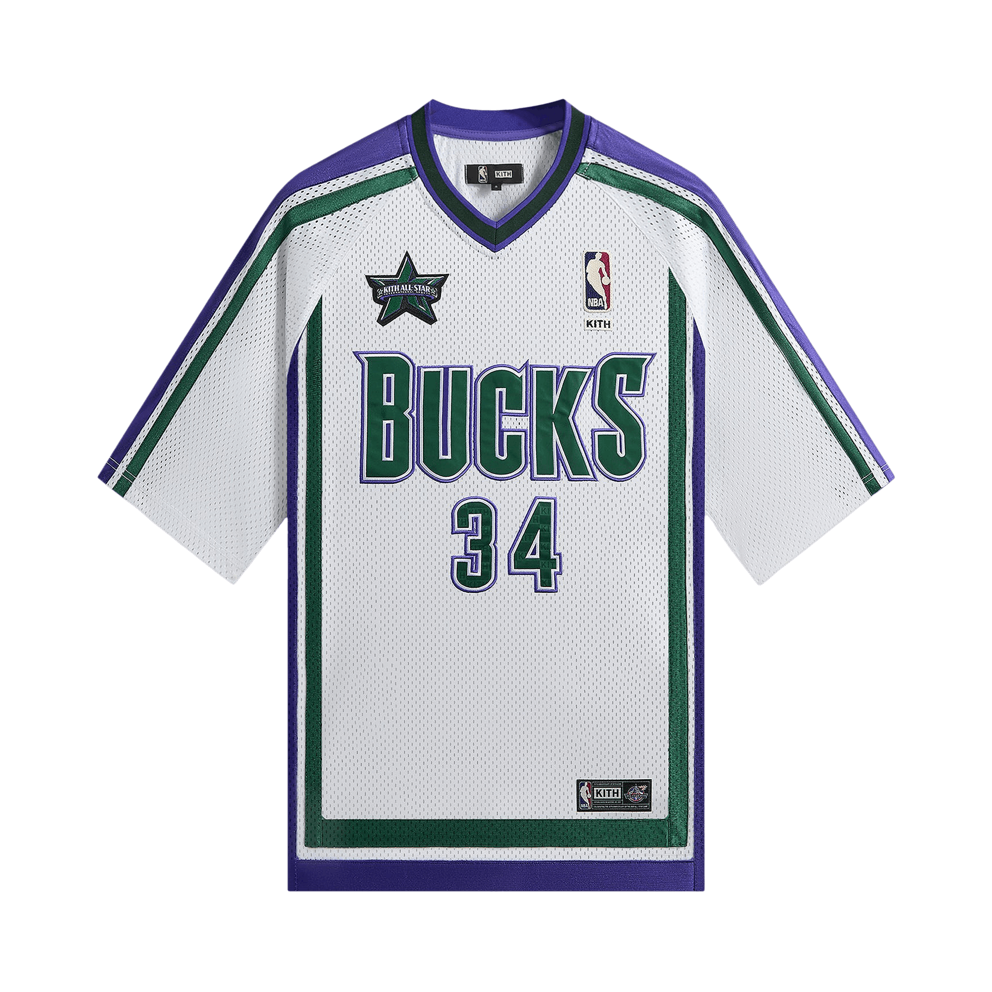 Kith For NBA All-Star Milwaukee Bucks Leon Shirt 'White'