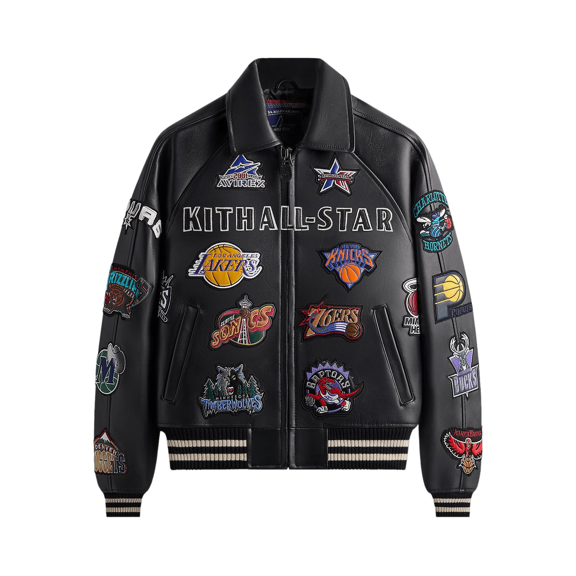 Kith x Avirex For NBA All-Star Bomber Jacket 'Black/Multicolor'