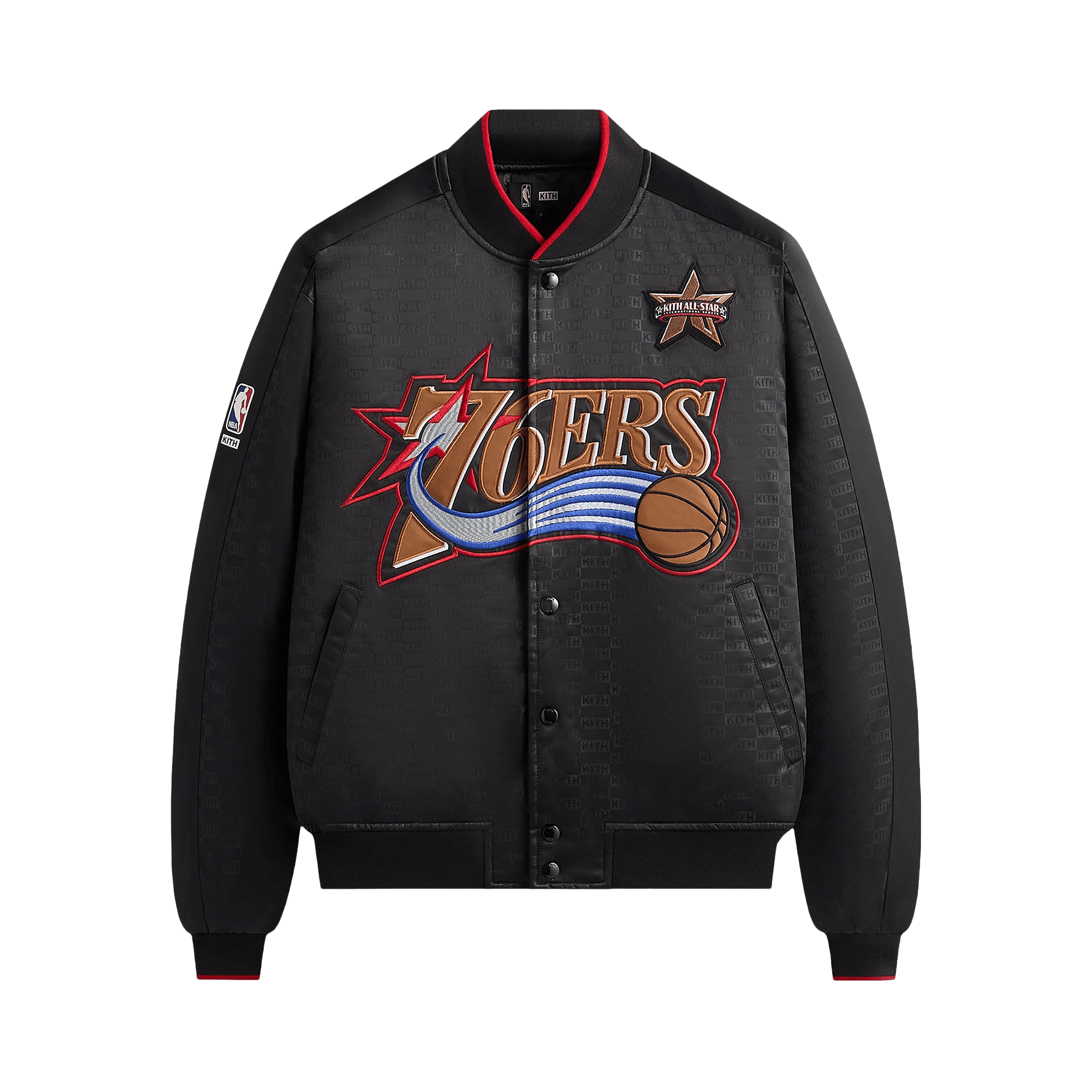 Kith For NBA All-Star Philadelphia 76ers Bomber Jacket 'Black'