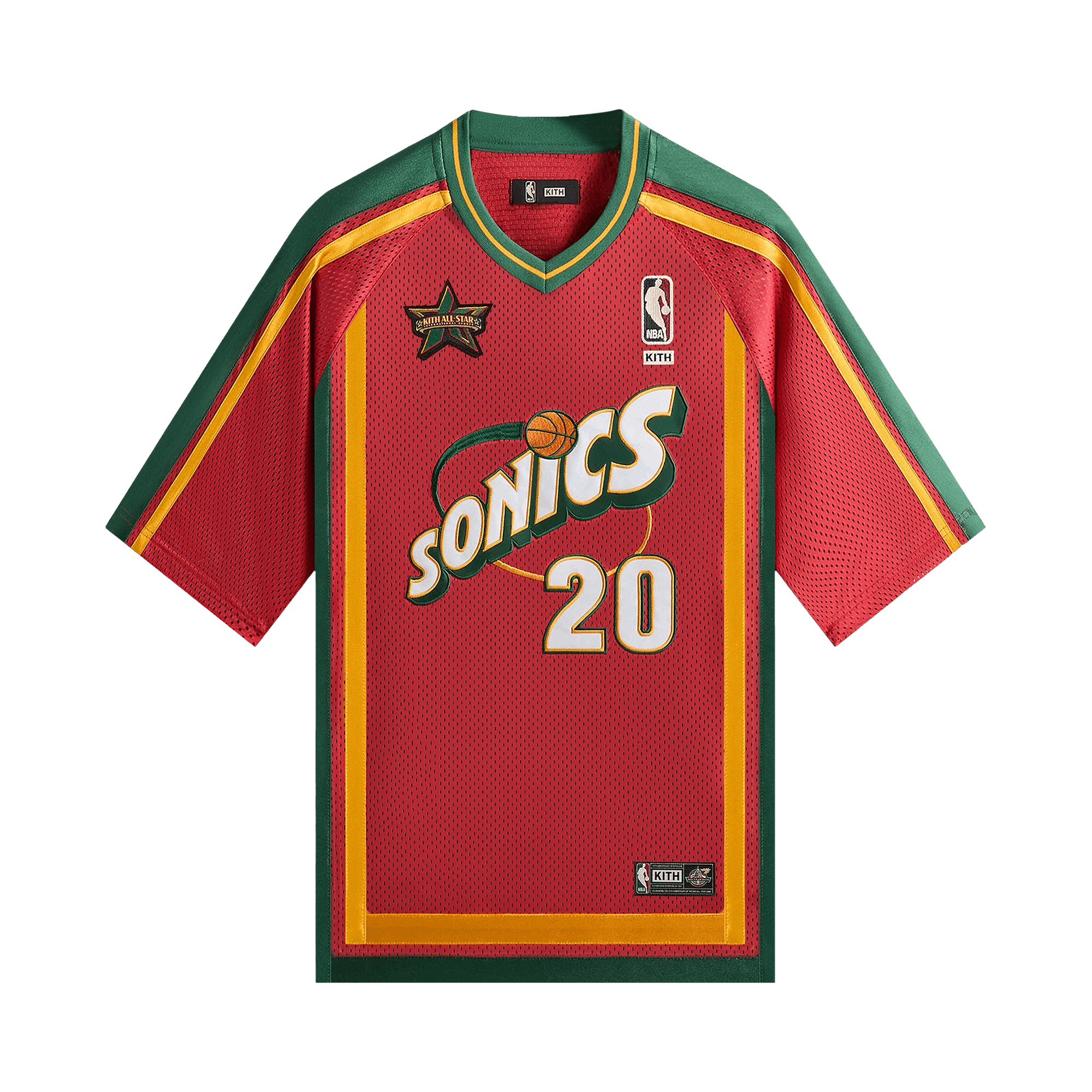 Kith For NBA All-Star Seattle Supersonics Leon Shirt 'Crimson'