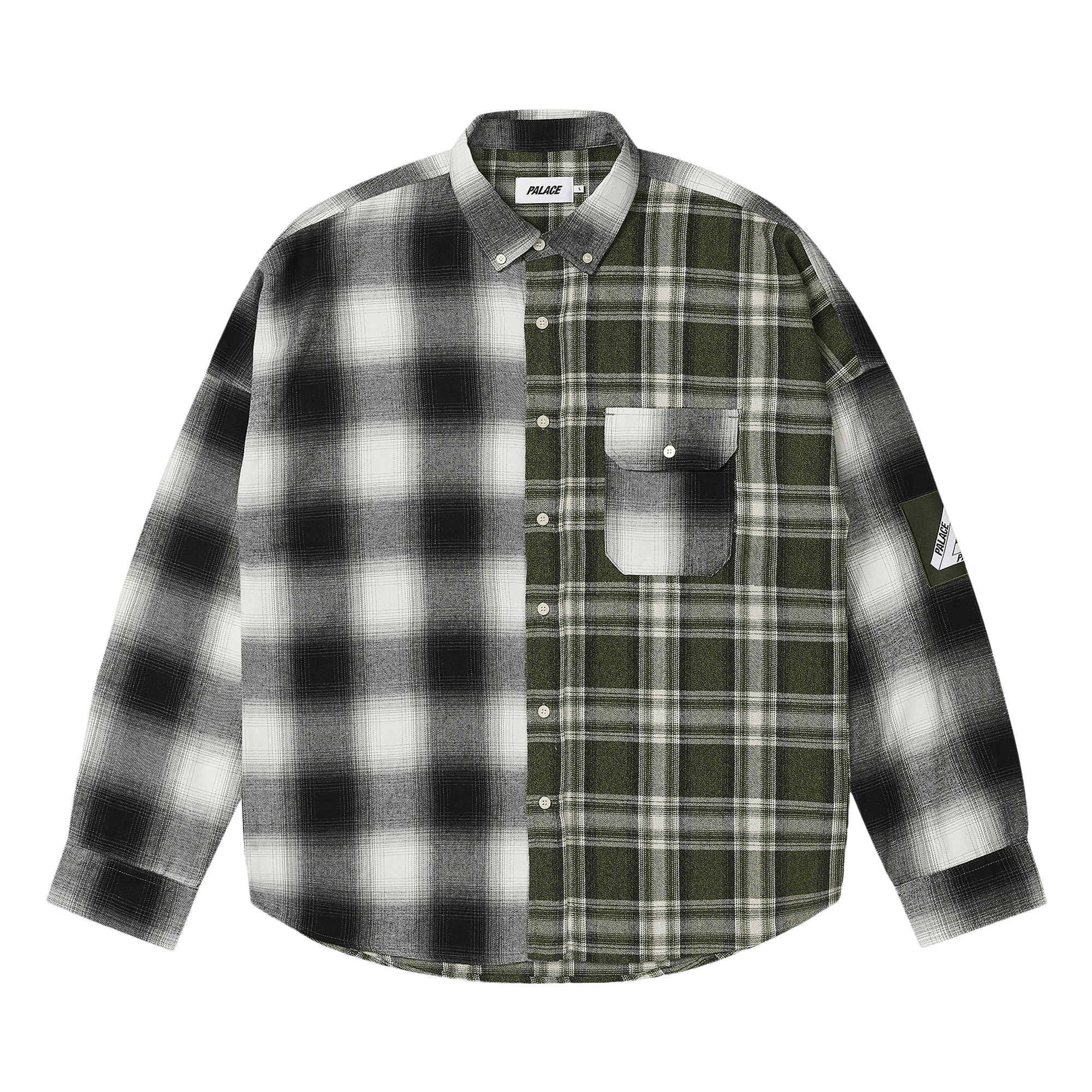 Palace Patchy Flannel Shirt 'Green'