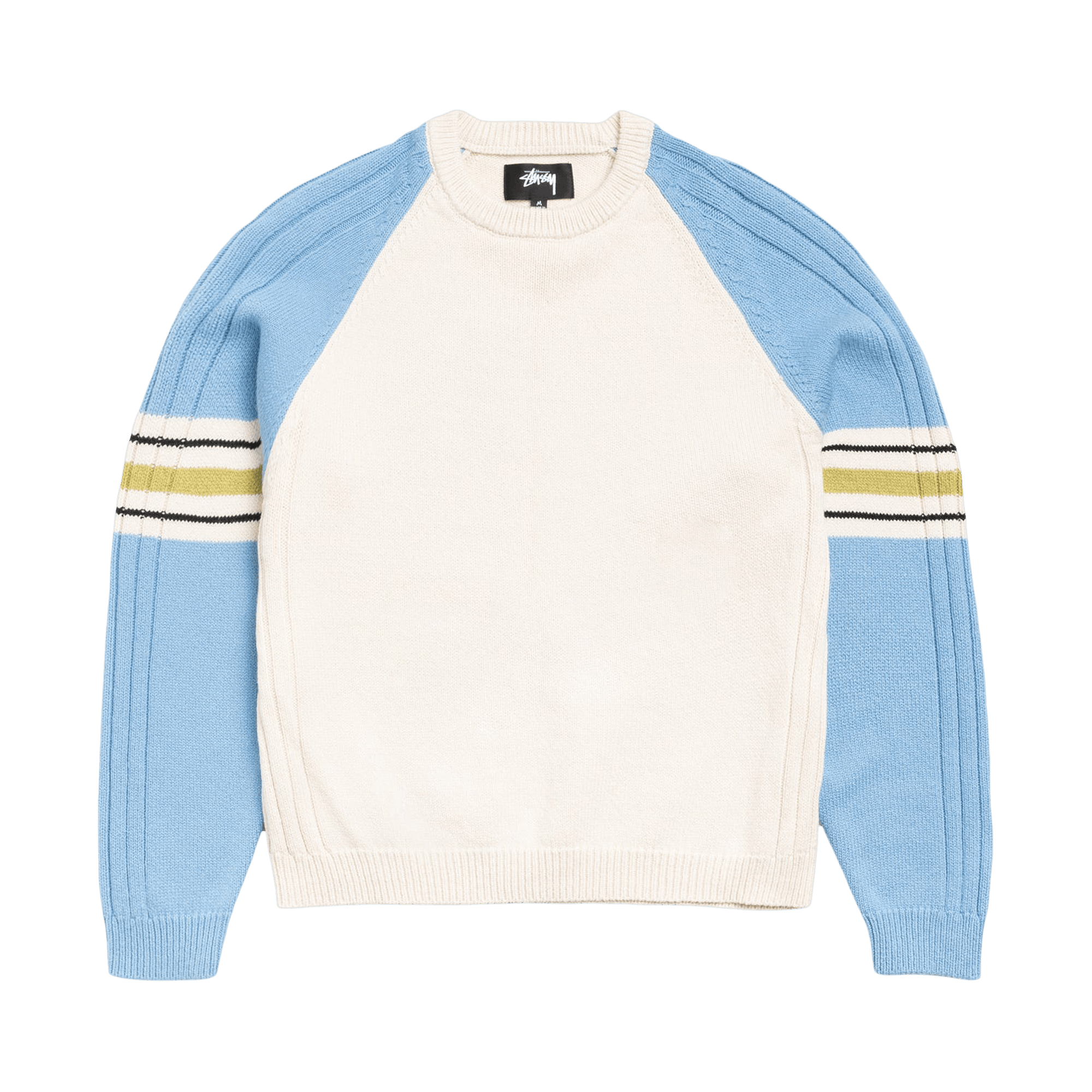 Stussy Stripe Raglan Crew 'Blue'