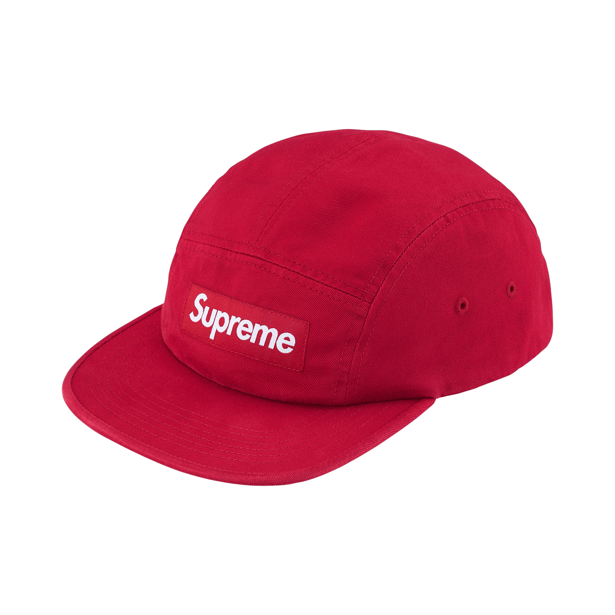 Supreme Washed Chino Twill Camp Cap 'Red'