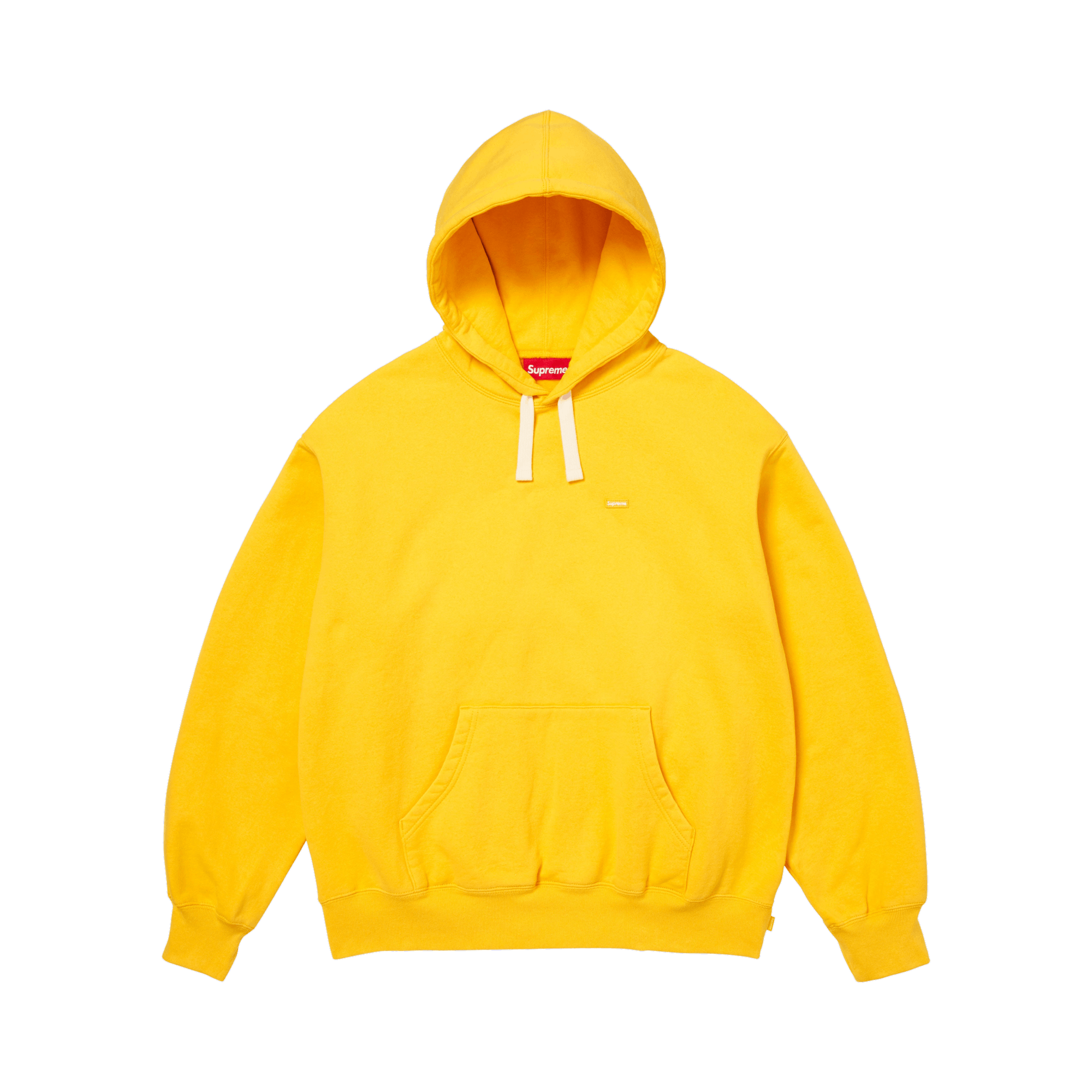 Supreme Small Box Drawcord Hooded Sweatshirt 'Yellow'