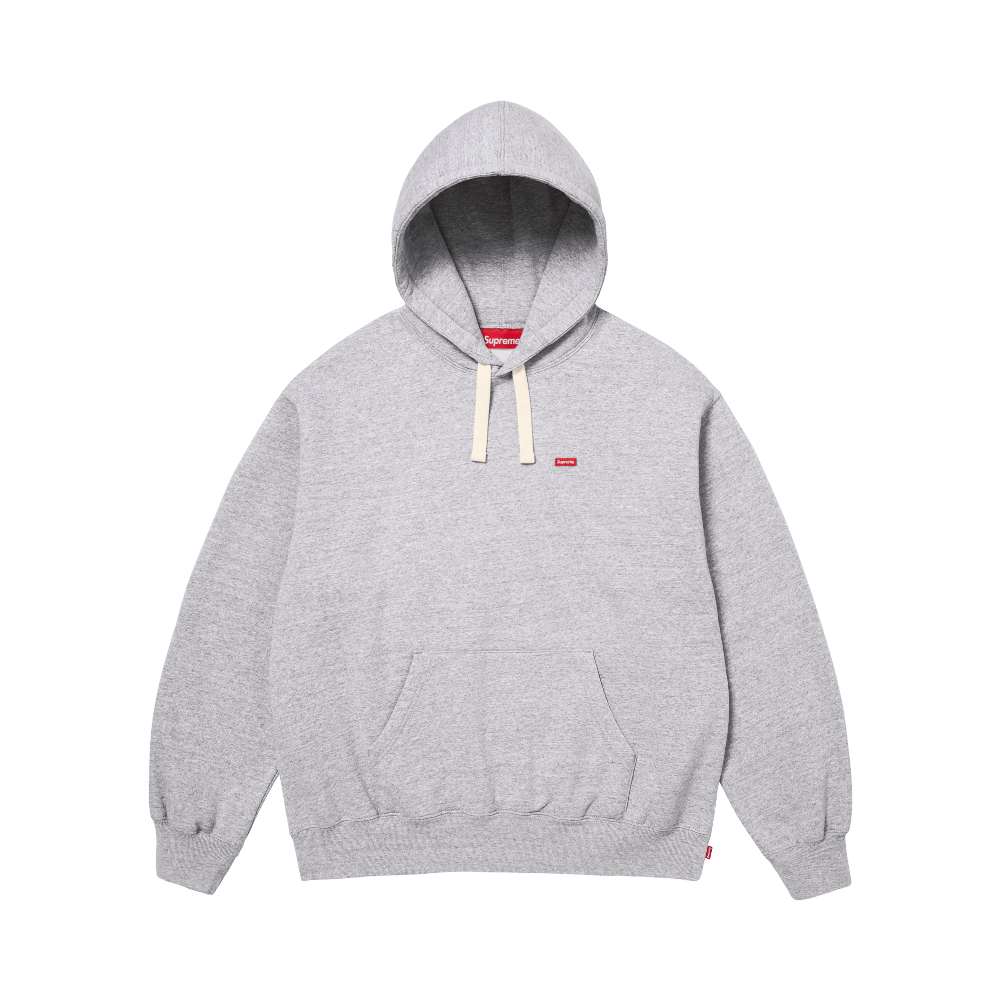 Supreme Small Box Drawcord Hooded Sweatshirt 'Heather Grey'