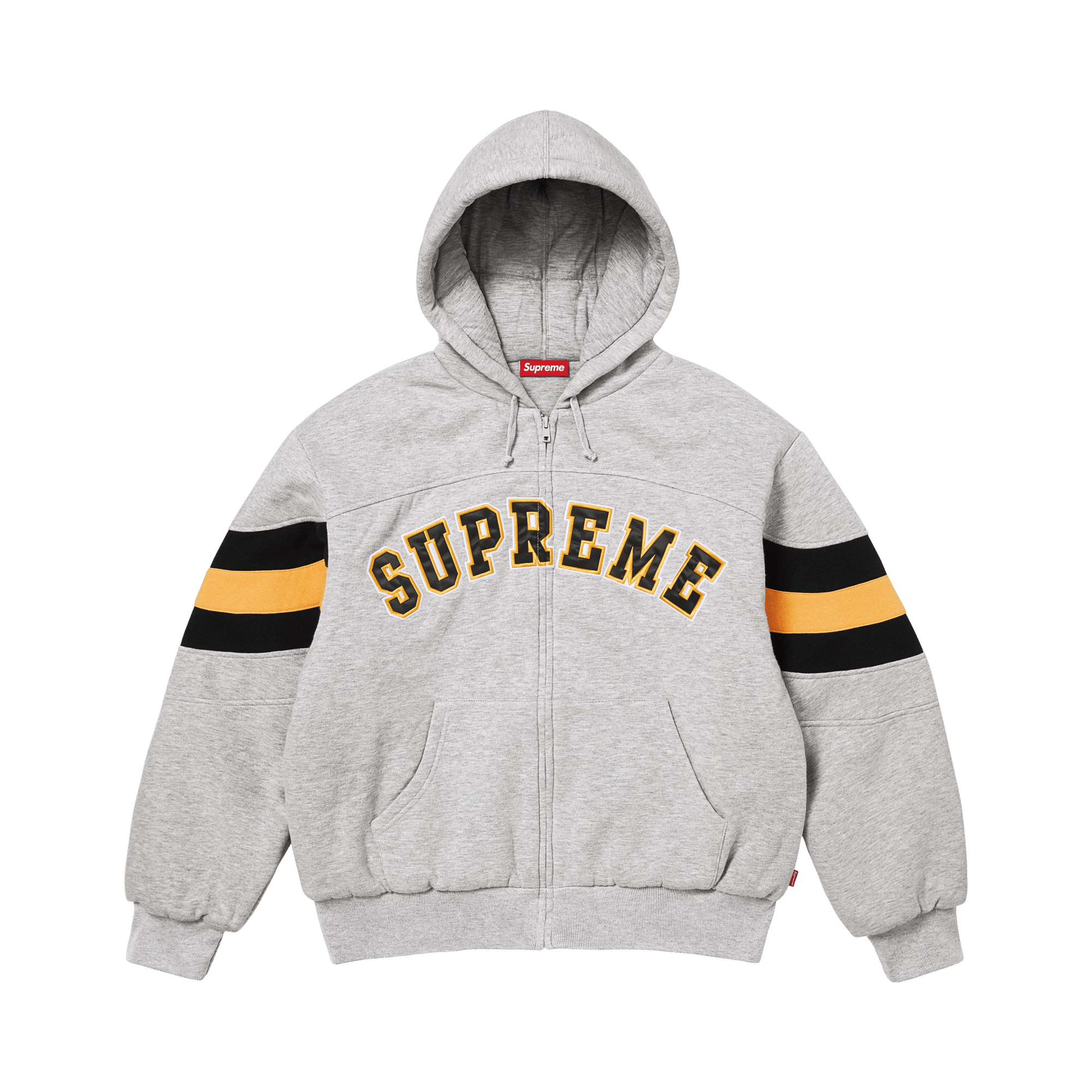Supreme Filled Zip Up Hooded Sweatshirt 'Heather Grey'