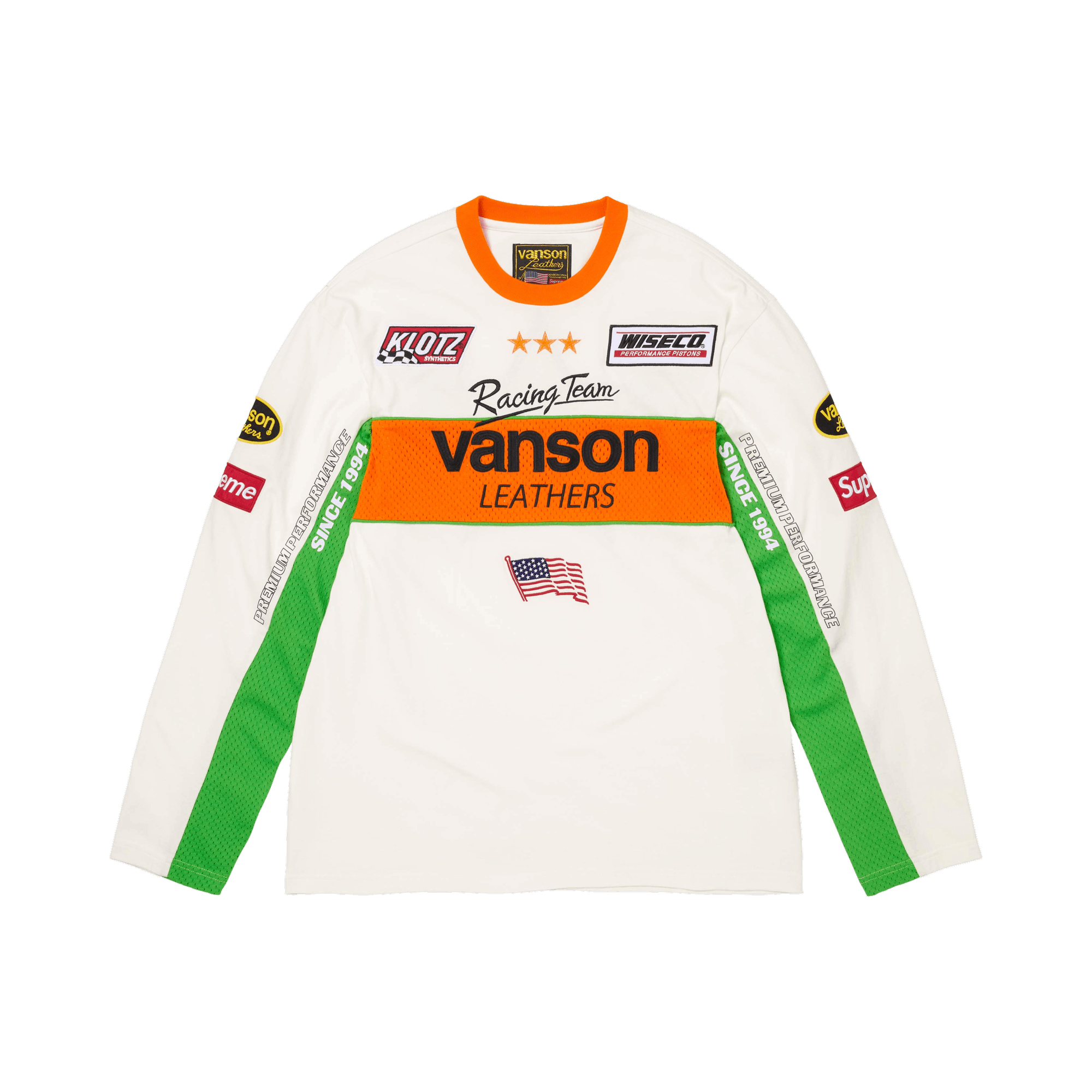 Supreme x Vanson Leathers Long-Sleeve Top 'White'