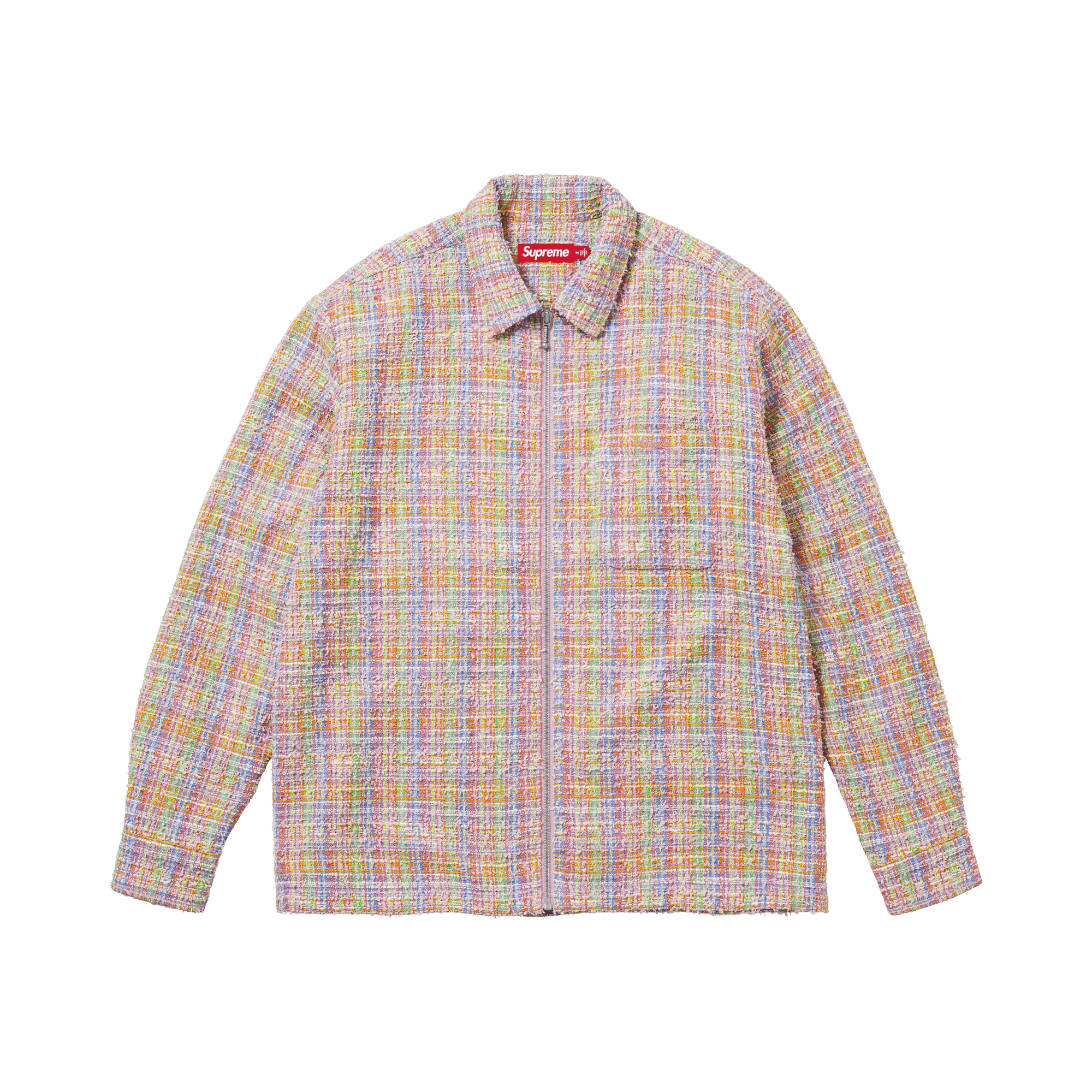 Supreme Bouclé Zip Up Shirt 'Multicolor'
