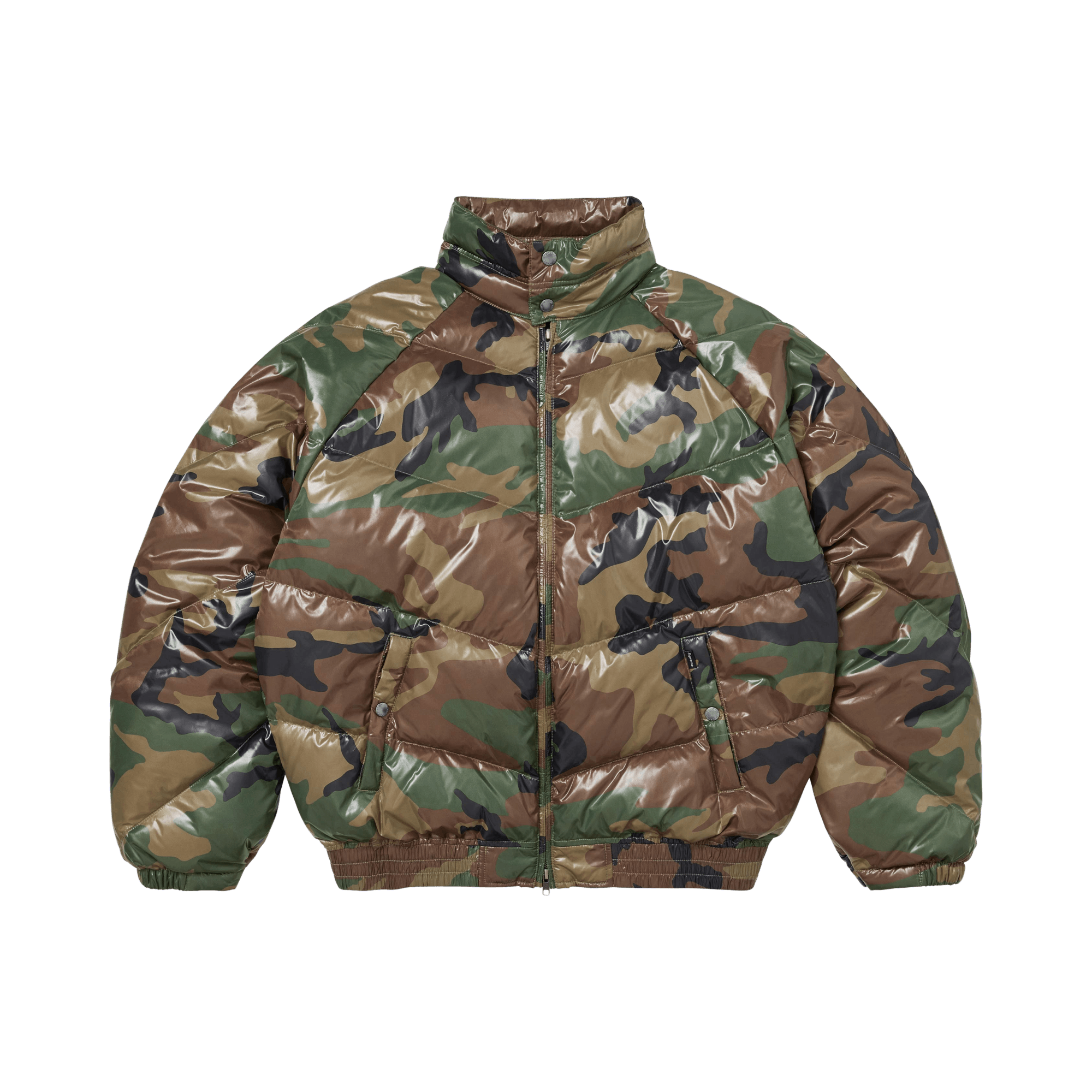 Supreme x Schott Glossy Lightweight Down Puffer Jacket 'Woodland Camo'