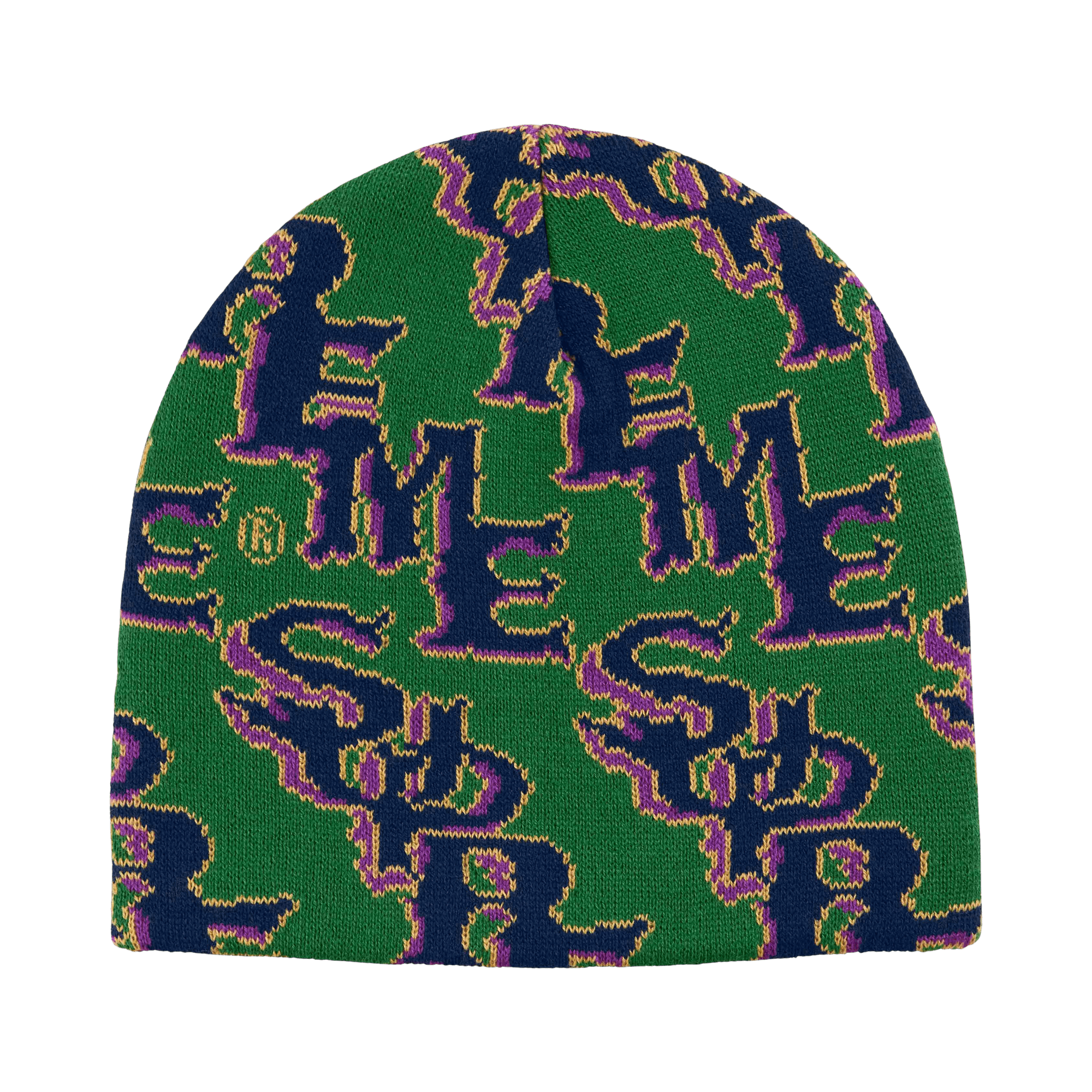 Supreme Slanted Gothic Outline Beanie 'Green'