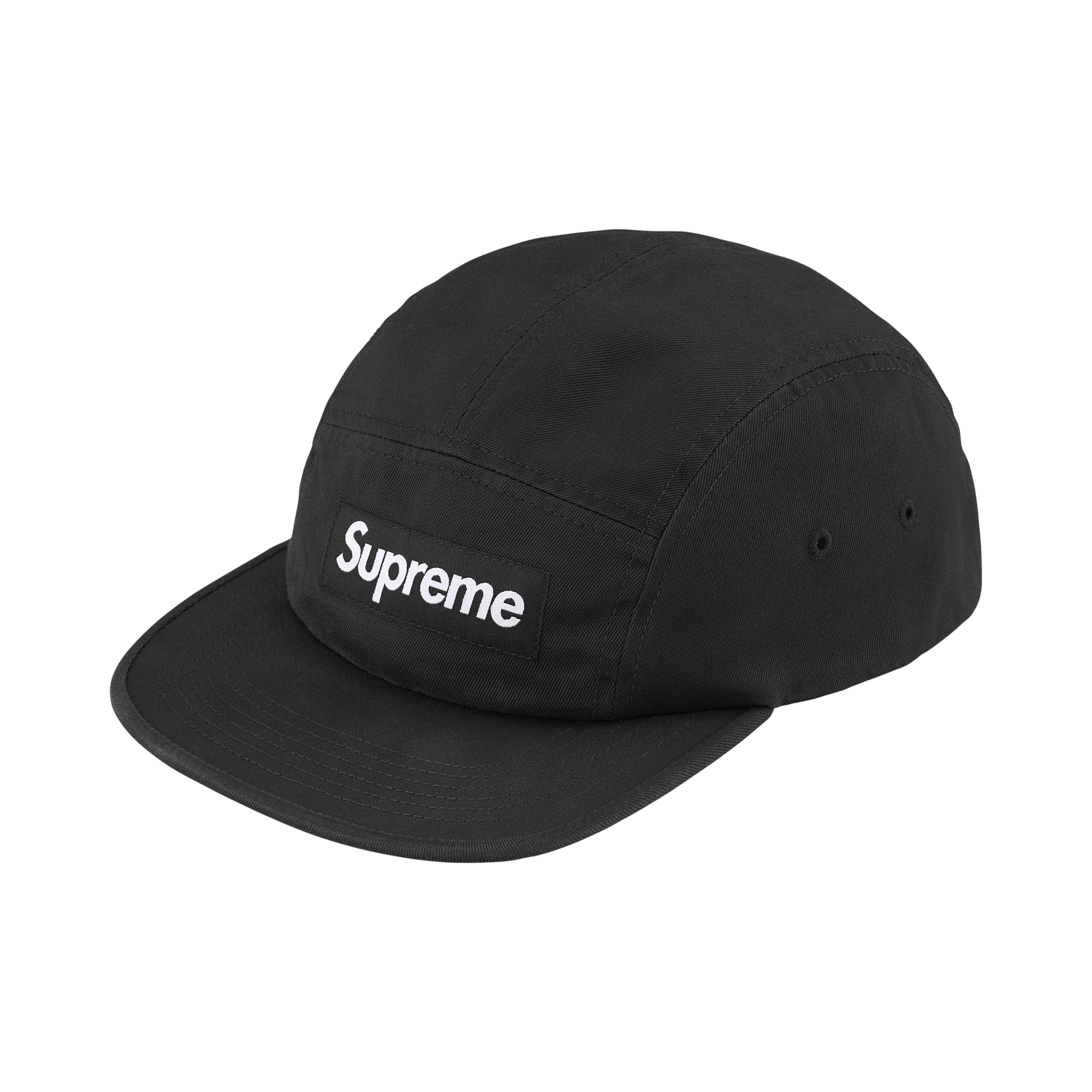 Supreme Washed Chino Twill Camp Cap 'Black'