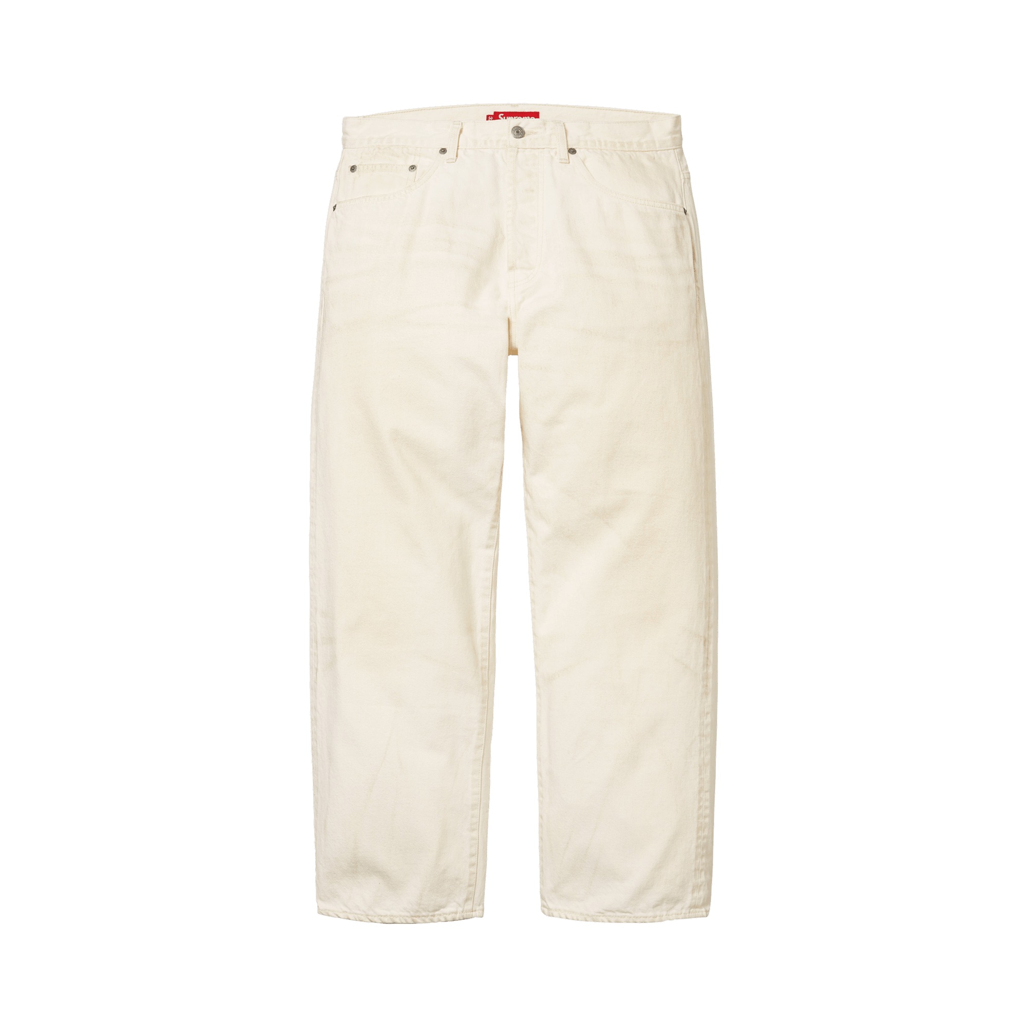 Supreme Distressed Loose Fit Selvedge Jean 'Washed White'